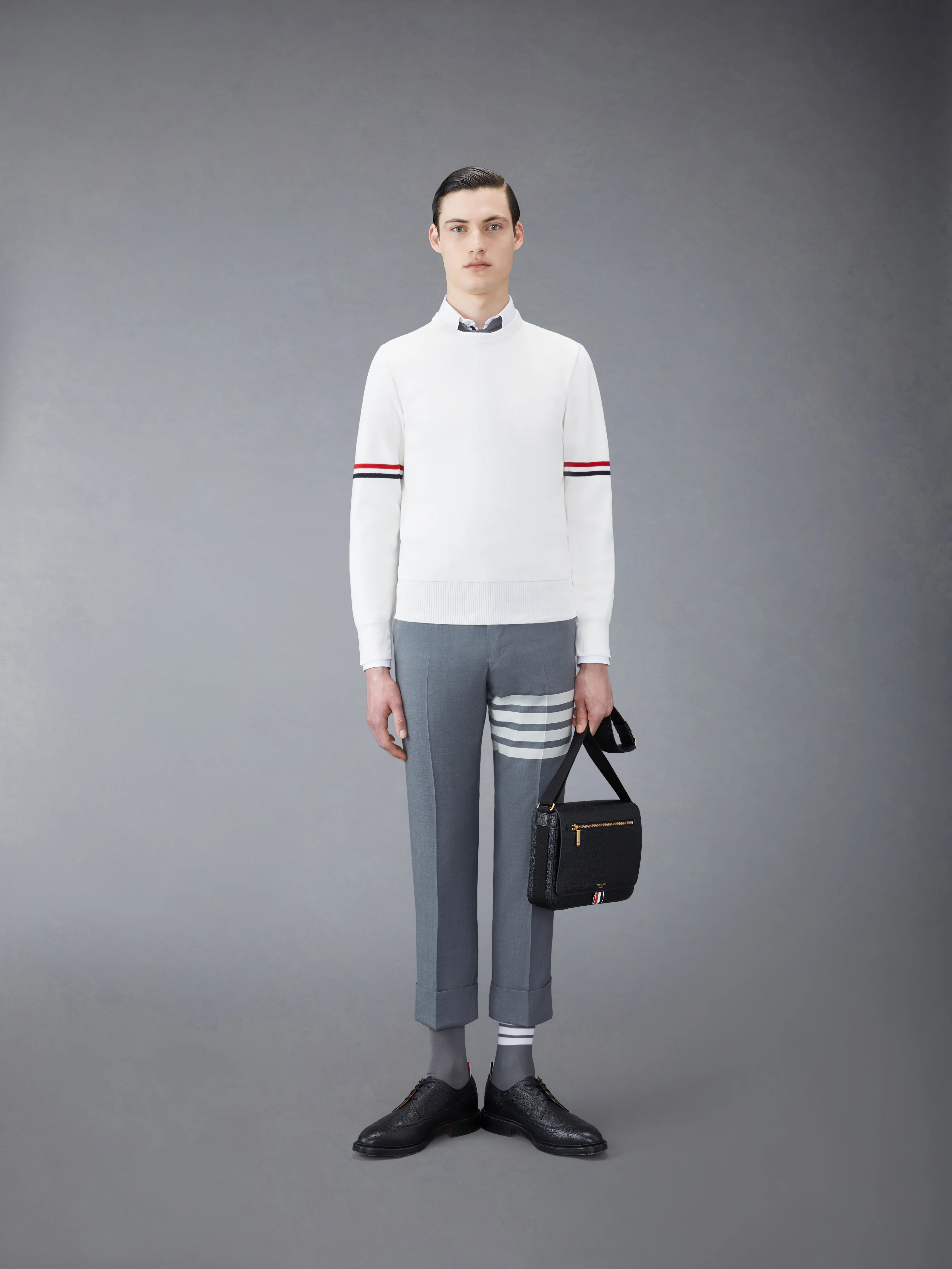 MILANO STITCH RWB ARM STRIPE PULLOVER - Image 3