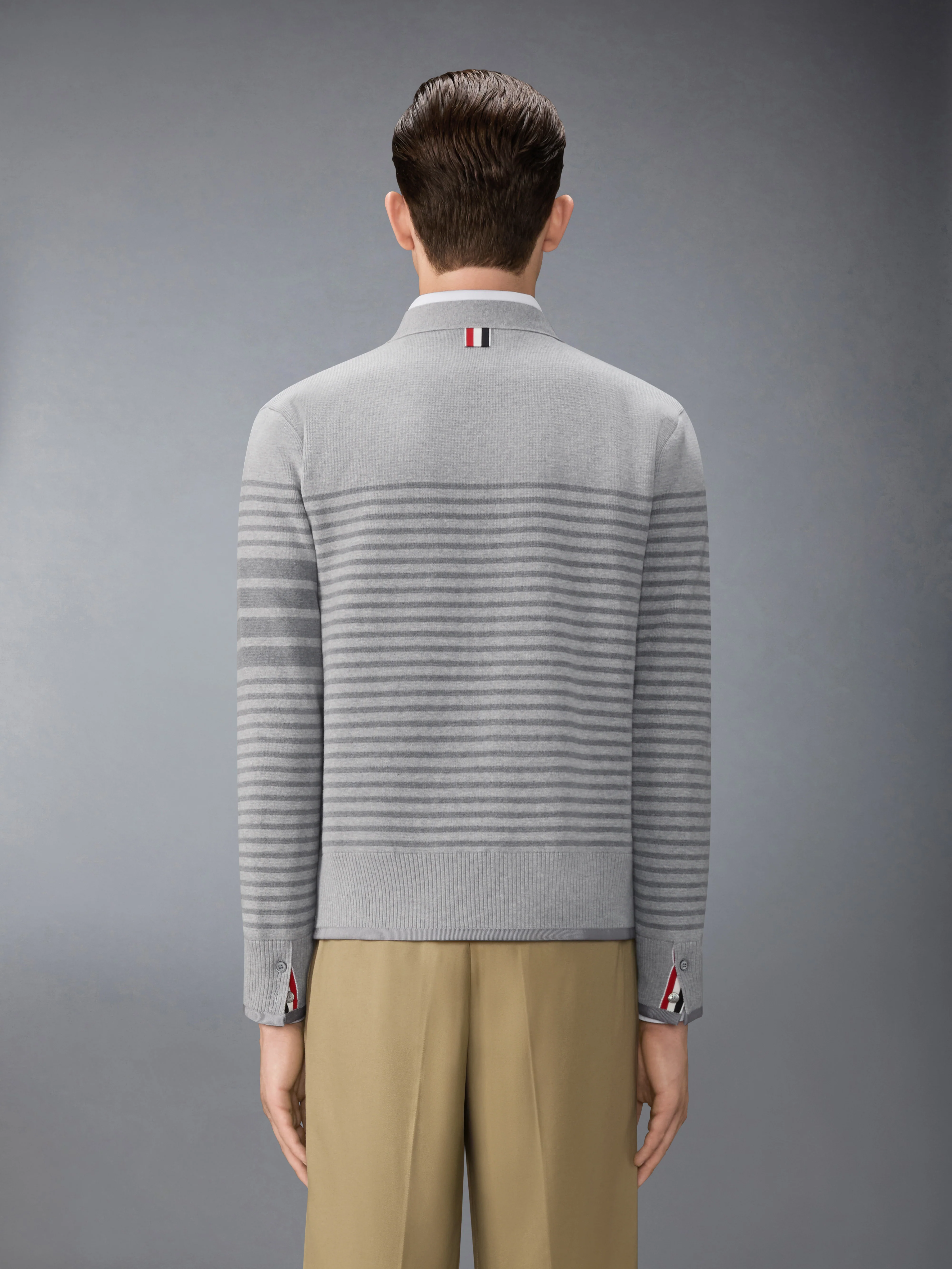 MILANO STITCH STRIPED BOXY FIT CARDIGAN - Image 2