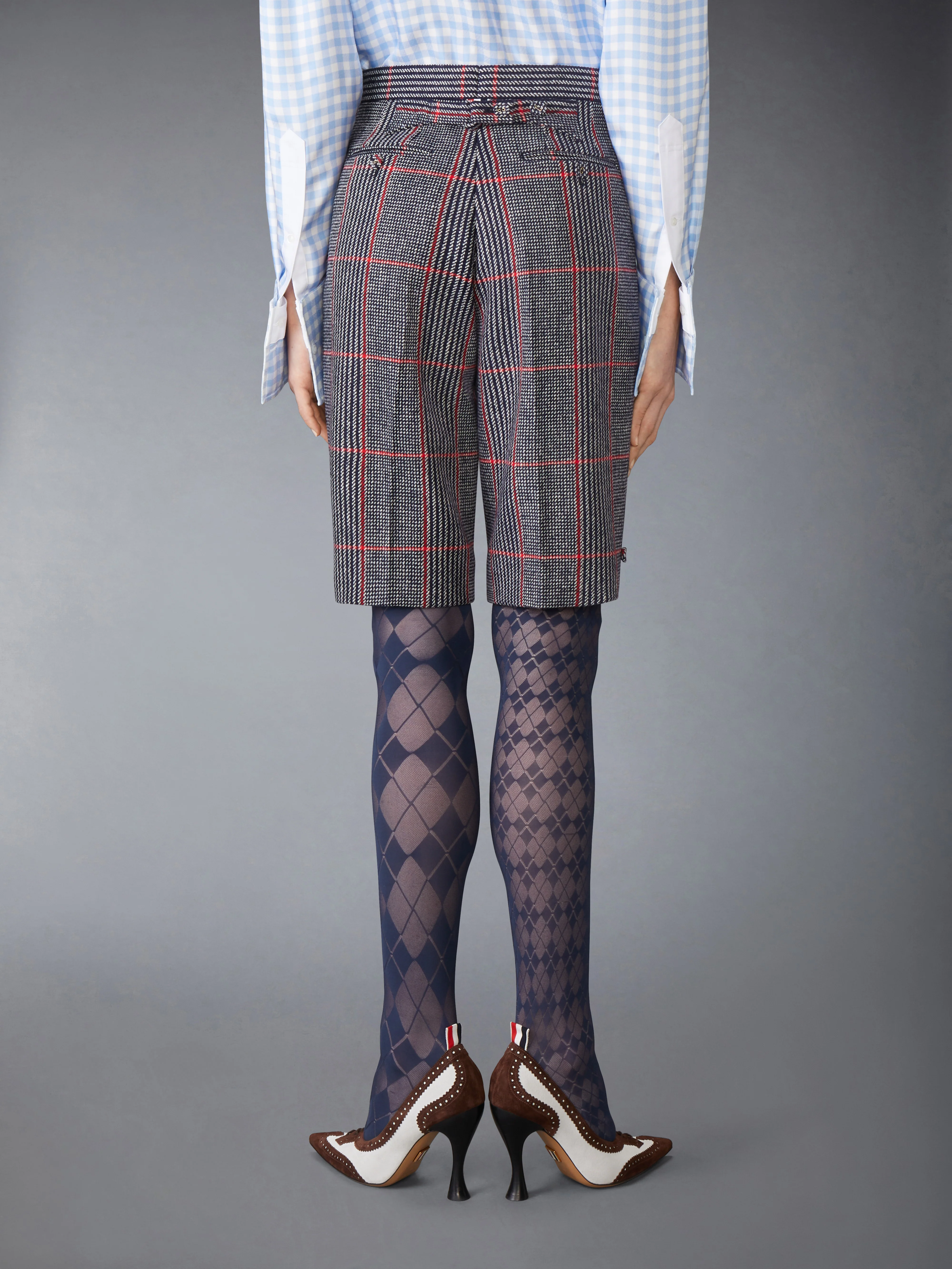 OVERSIZED CHECK HUNTING TWEED BERMUDA SHORT - Image 2