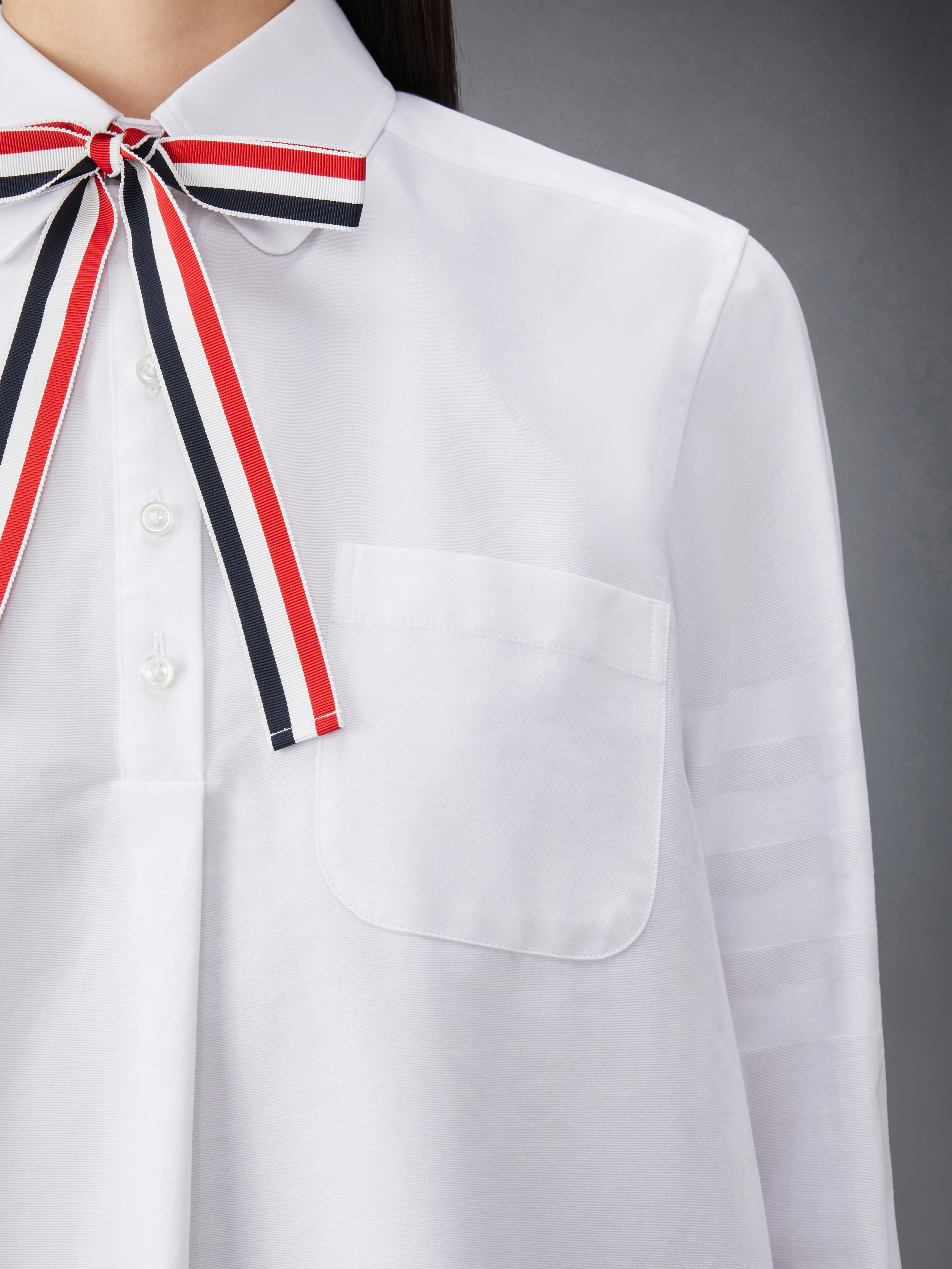 OXFORD 4-BAR BOW TIE BLOUSON - Image 6