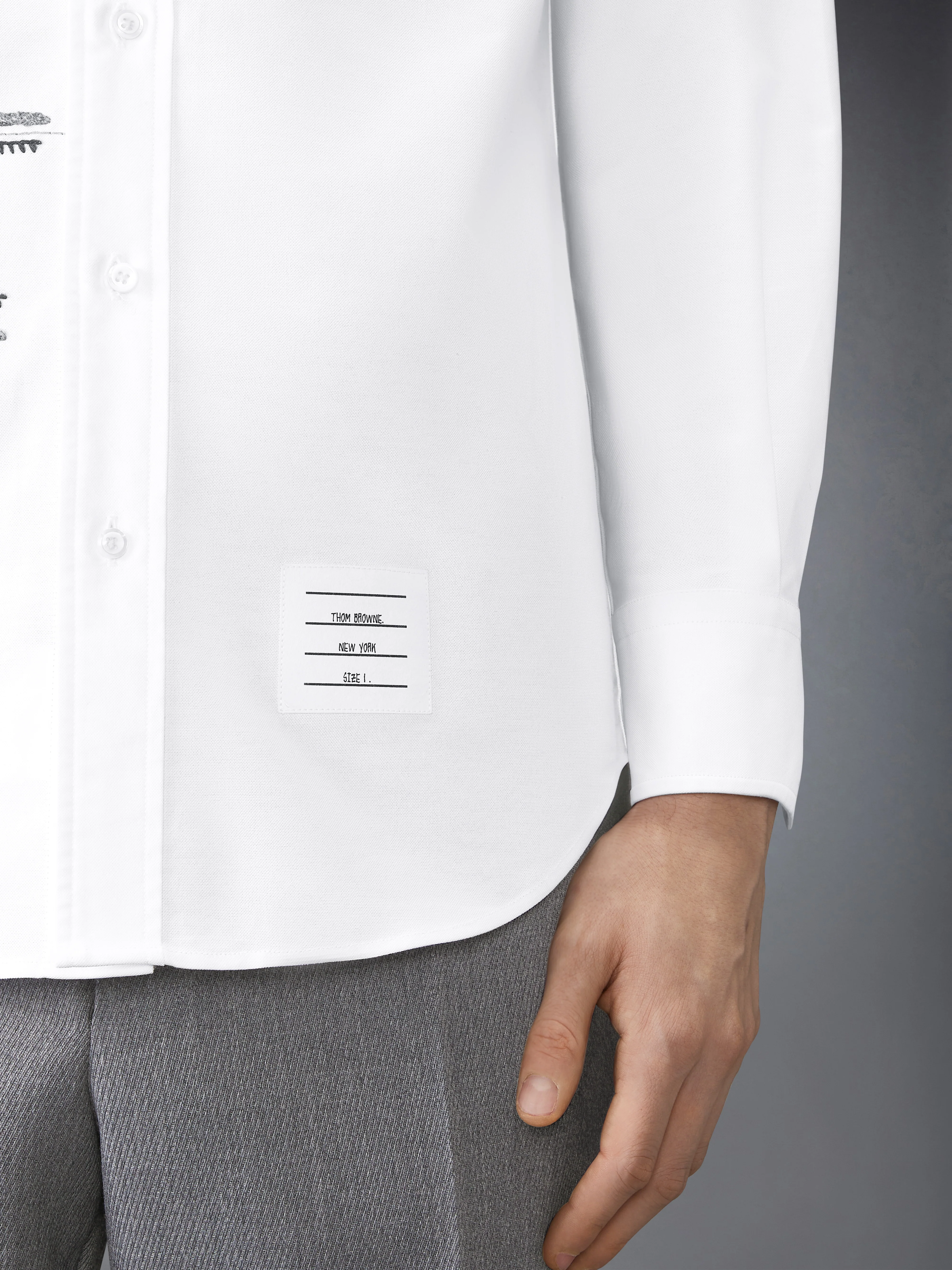 OXFORD BLANKET STITCH DEGRADE SHIRT - Image 4