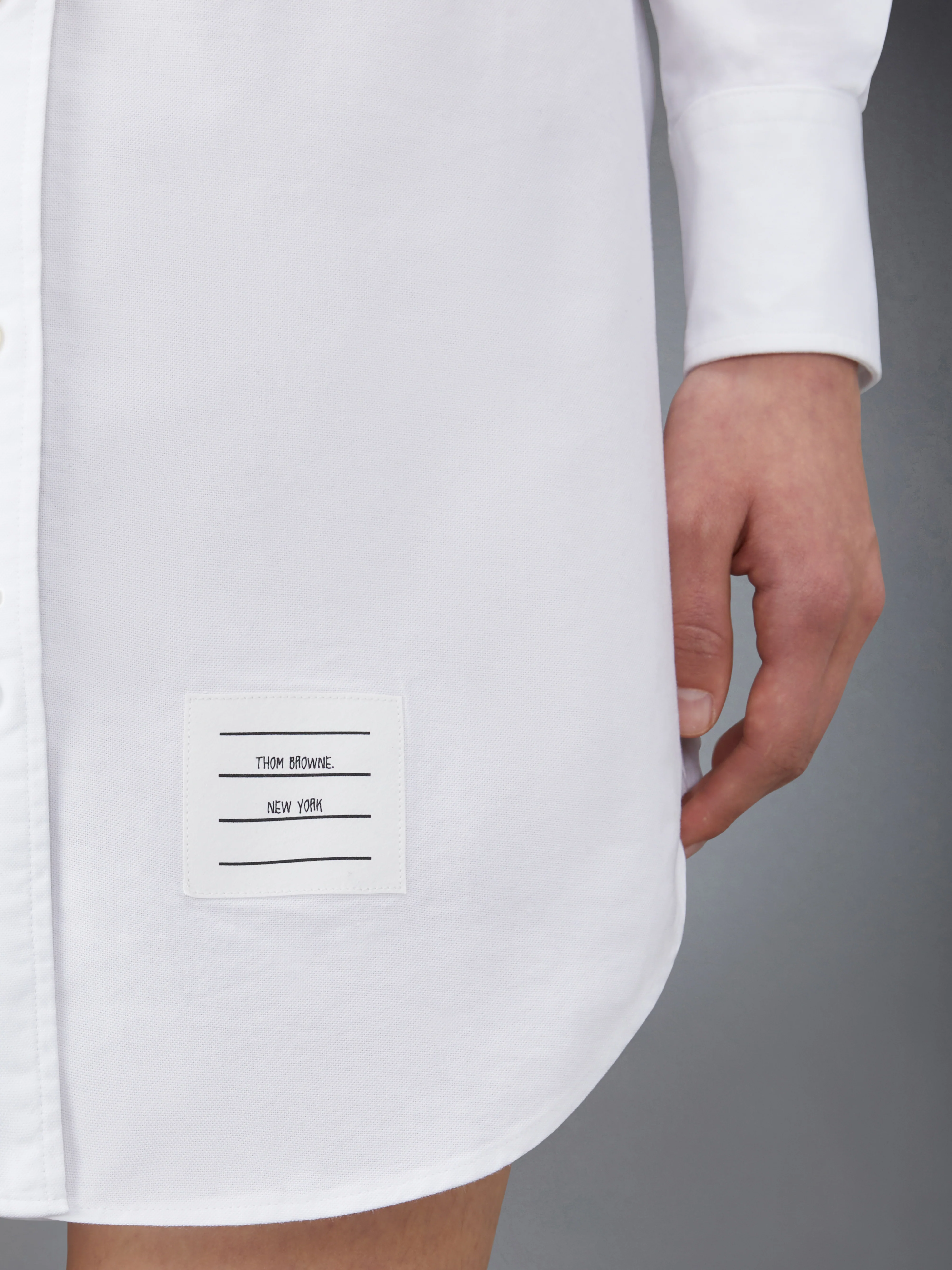 OXFORD GROSGRAIN PLACKET MINI SHIRTDRESS - Image 8