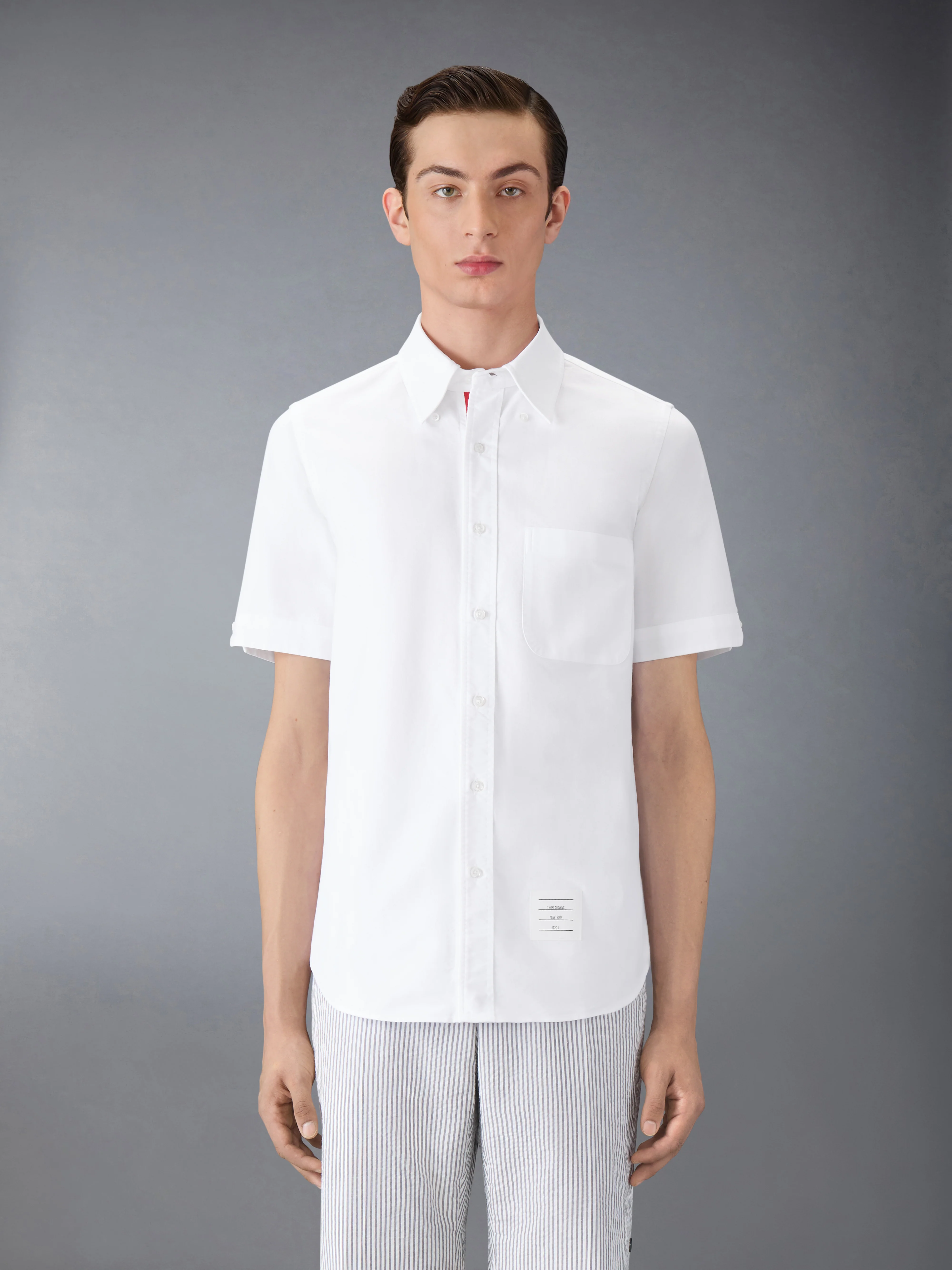OXFORD GROSGRAIN PLACKET SHORT SLEEVE SHIRT - Image 2
