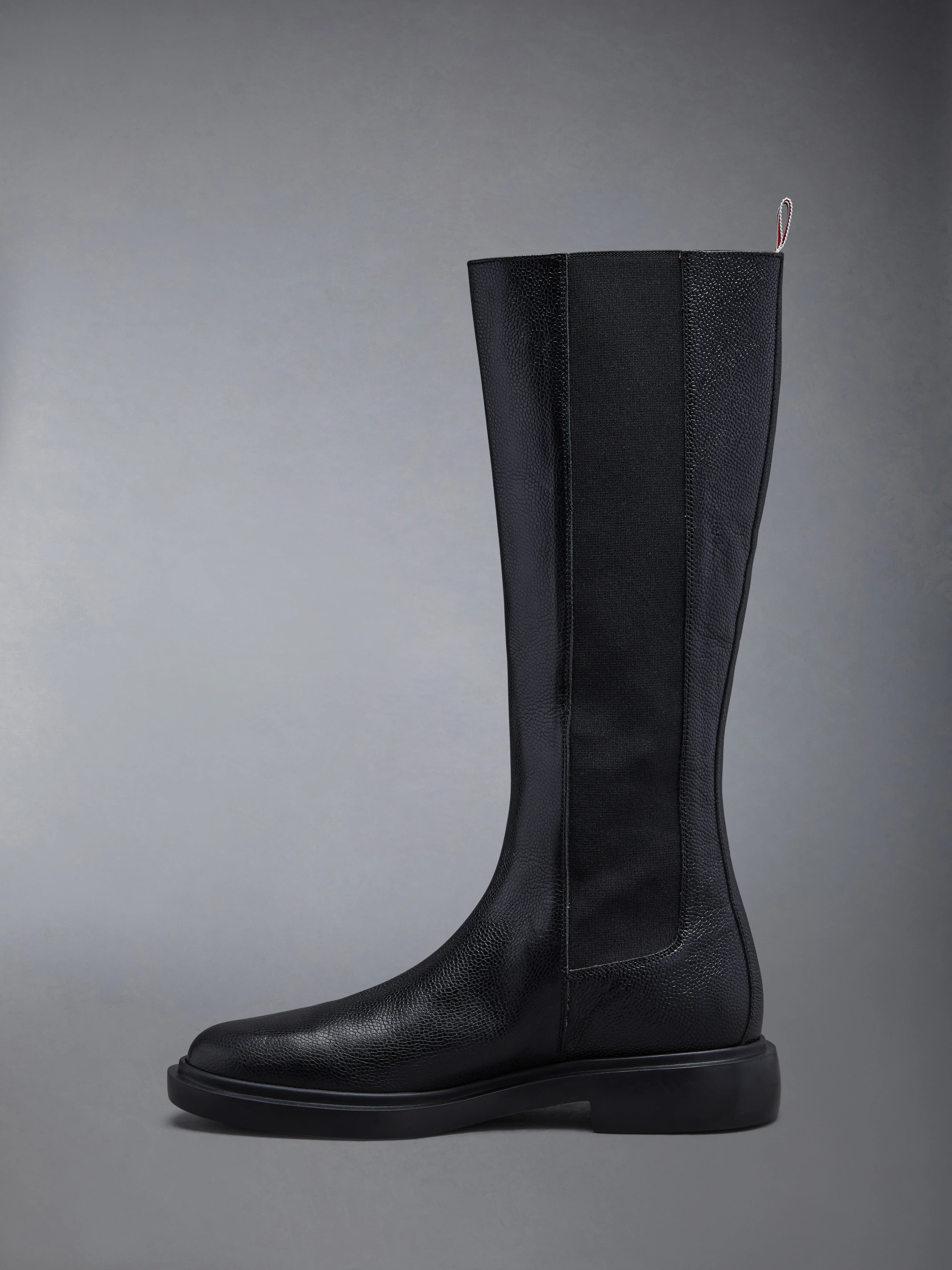 PEBBLE GRAIN 4-BAR KNEE HIGH CHELSEA BOOT - Image 3
