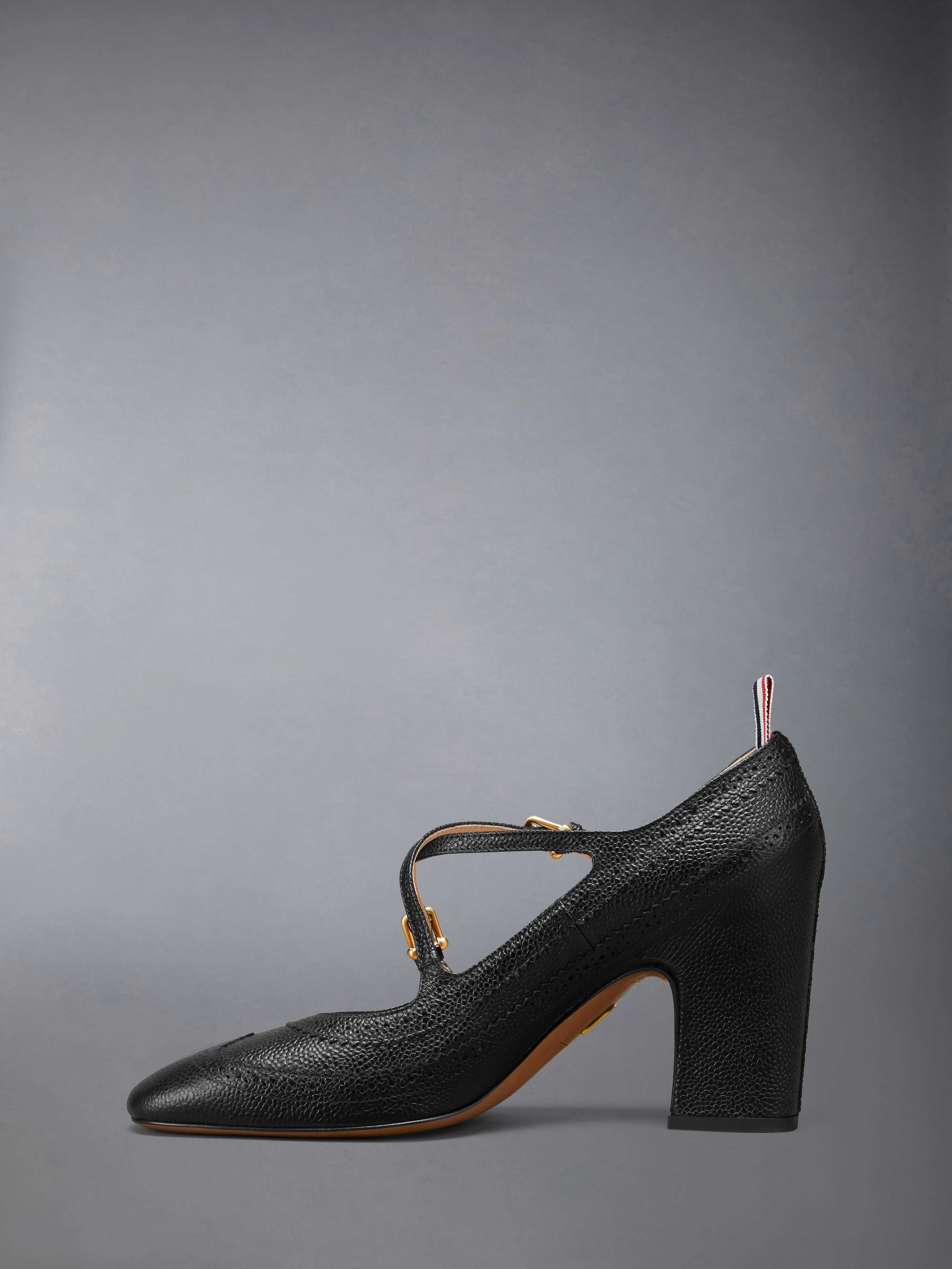 PEBBLE GRAIN CRISS CROSS HEELED THOM JOHN 75MM - Image 3