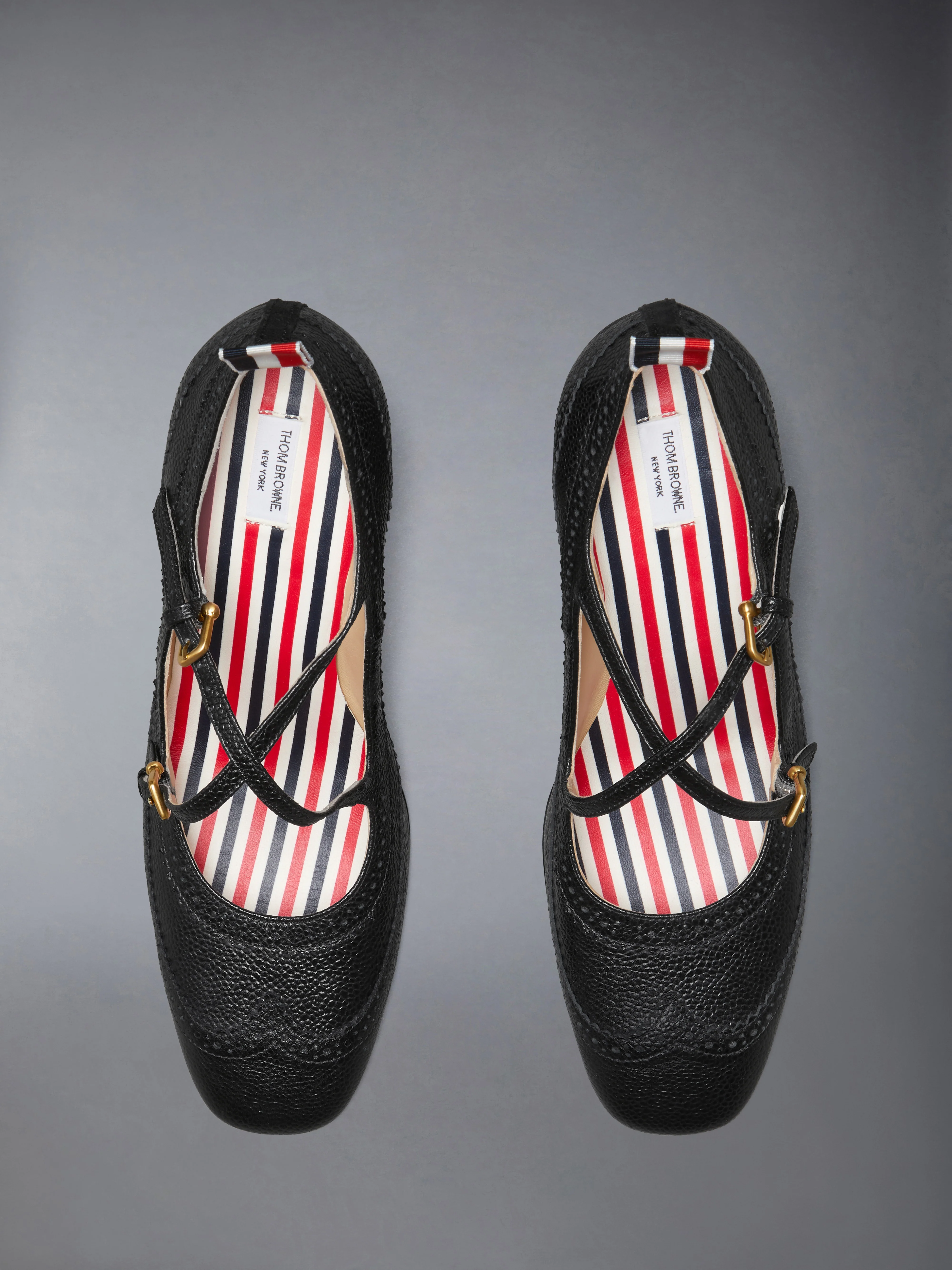 PEBBLE GRAIN CRISS CROSS HEELED THOM JOHN 75MM - Image 4