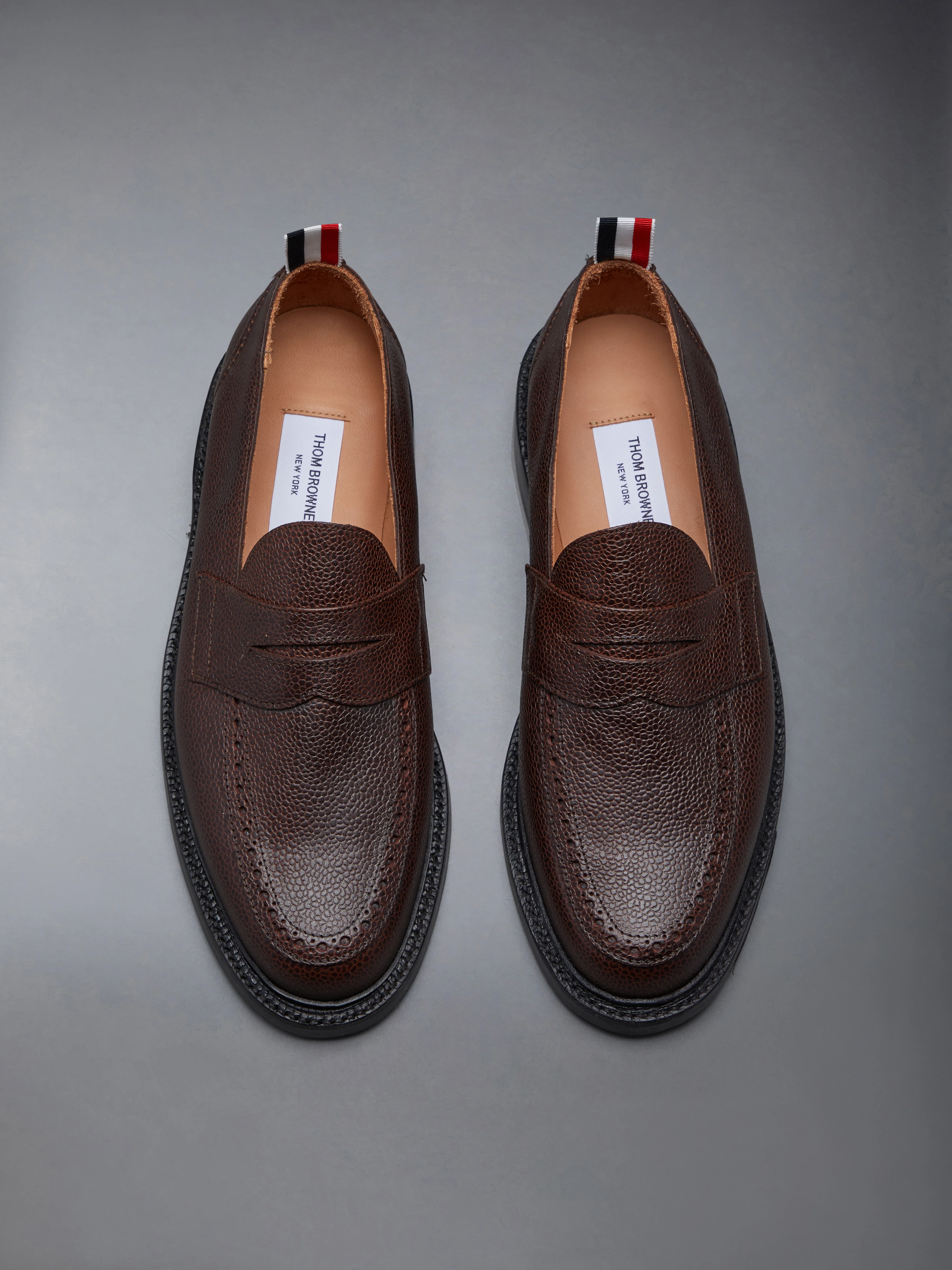 PEBBLE GRAIN LEATHER SOLE PENNY LOAFER - Image 5