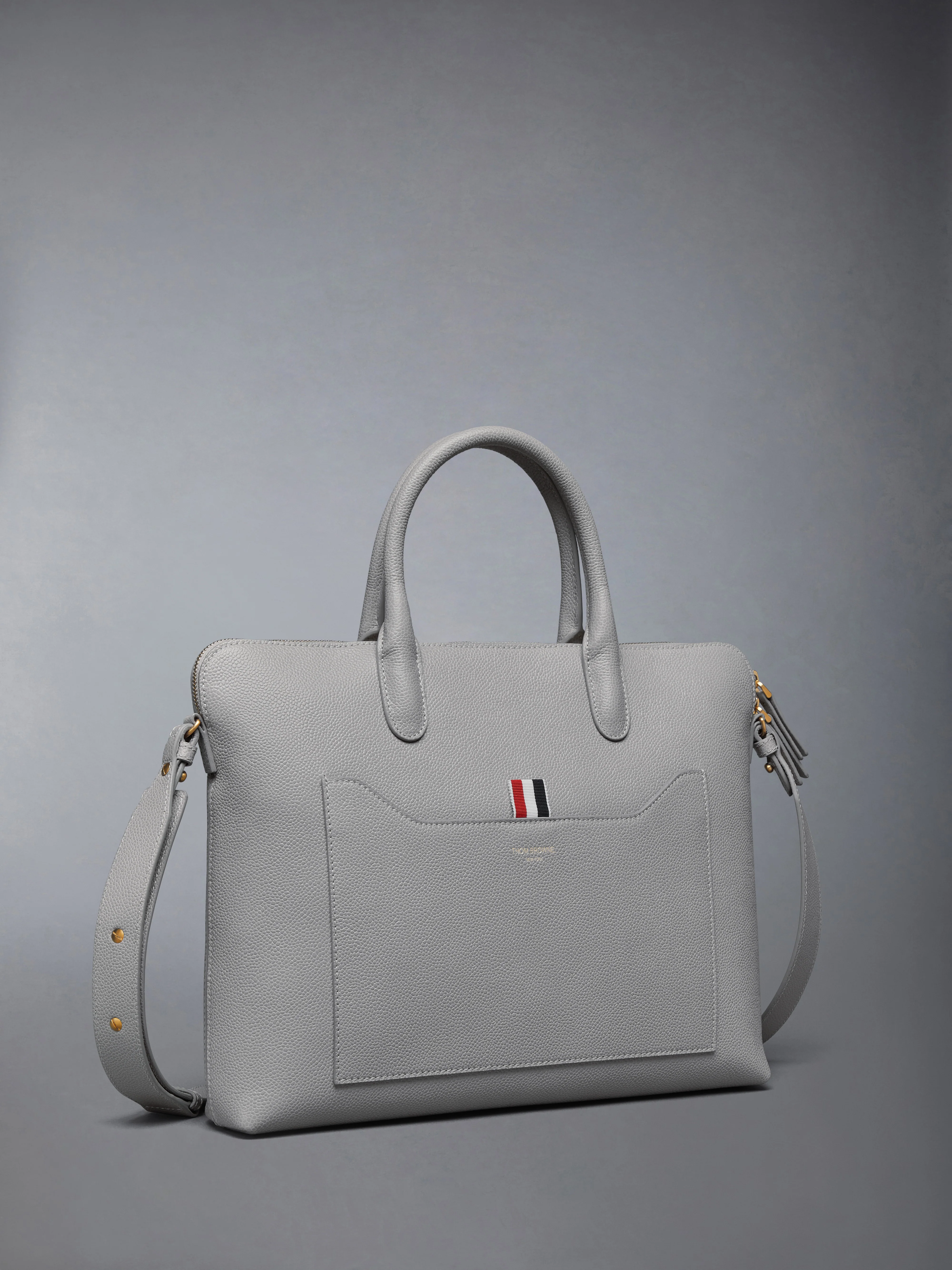 PEBBLE GRAIN SLIM BRIEFCASE - Image 2