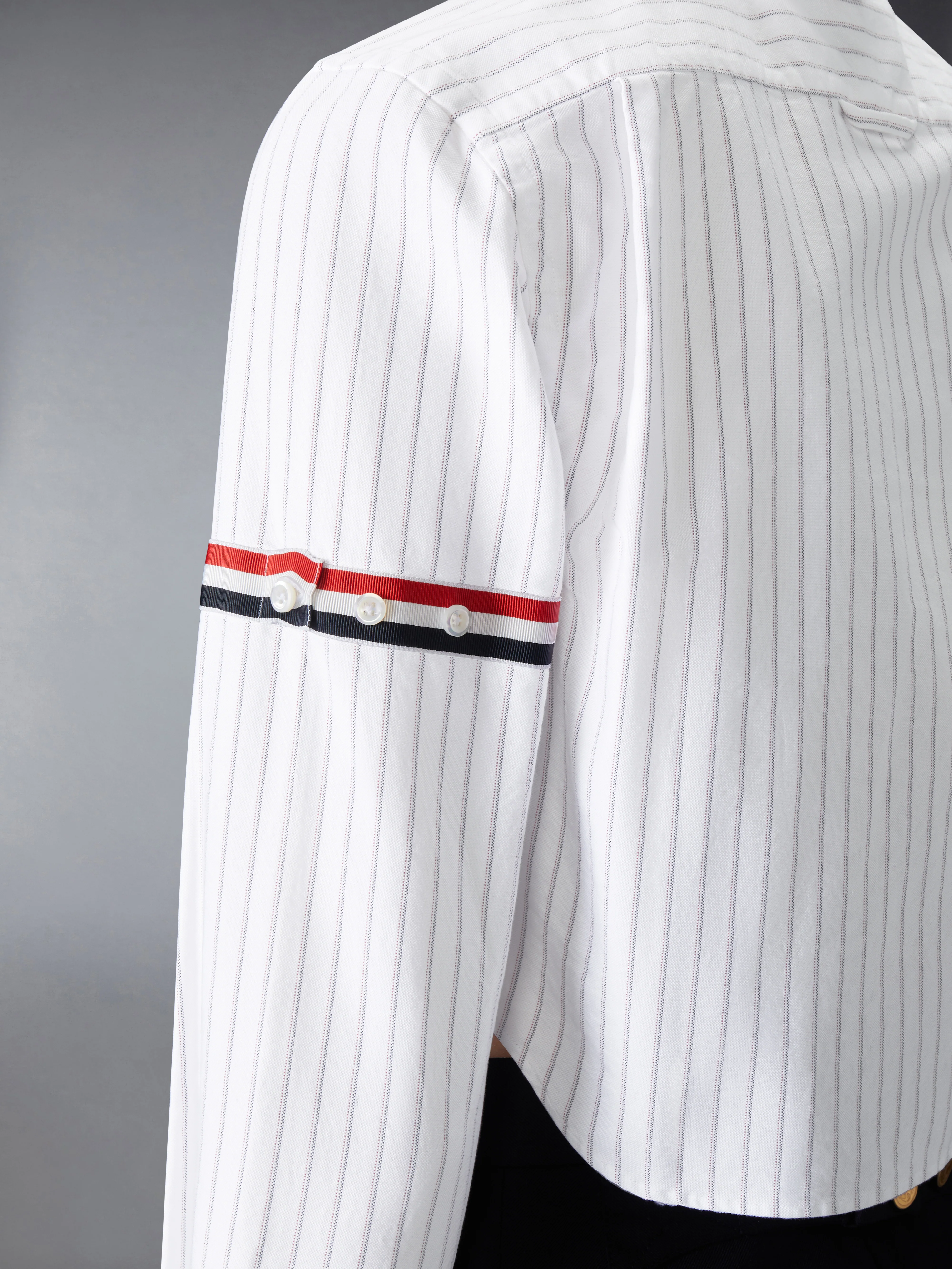 PINSTRIPE ARMBAND CROPPED OXFORD SHIRT - Image 5