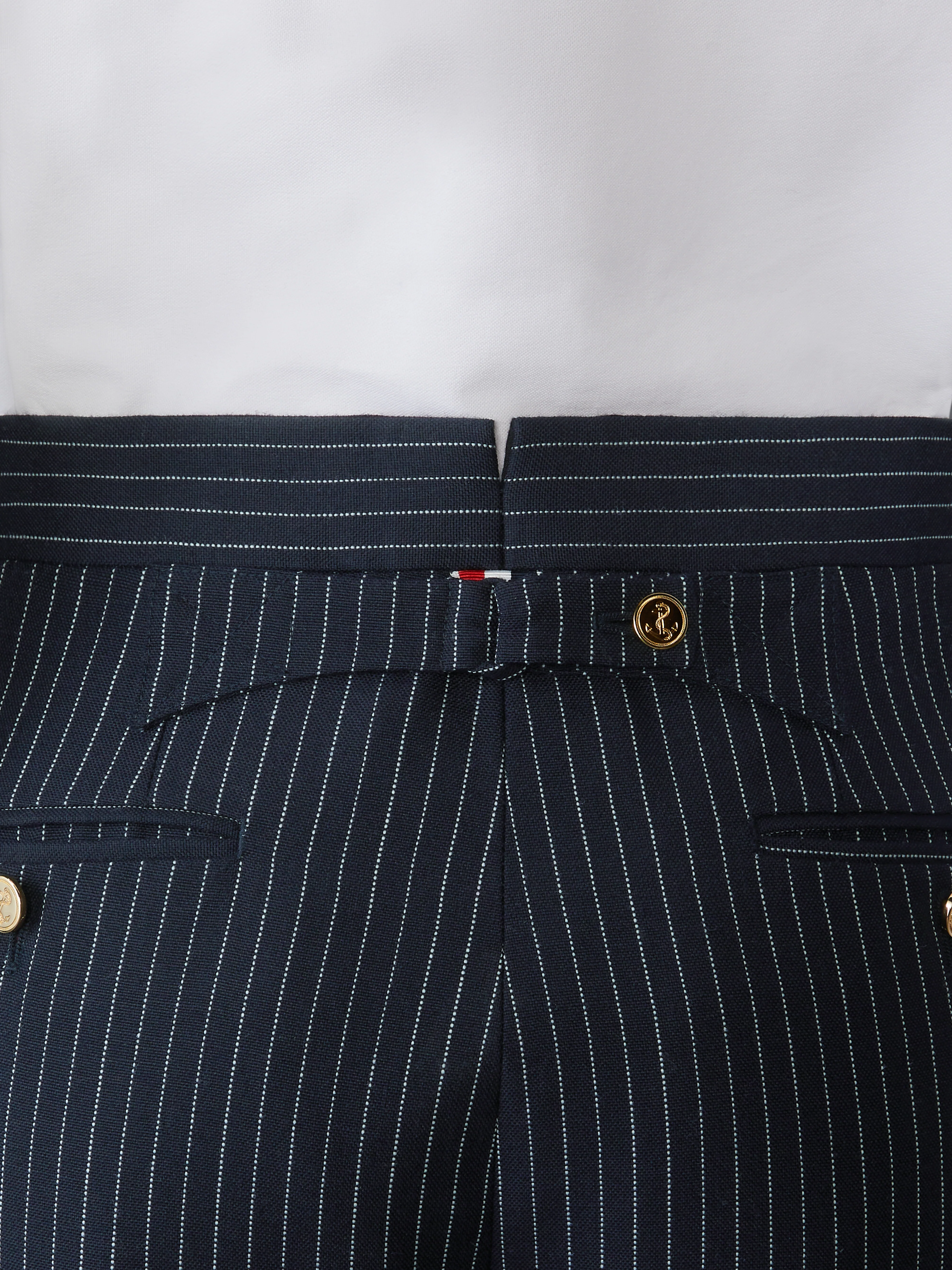 PINSTRIPE HIGH TWIST WOOL TROUSER - Image 4