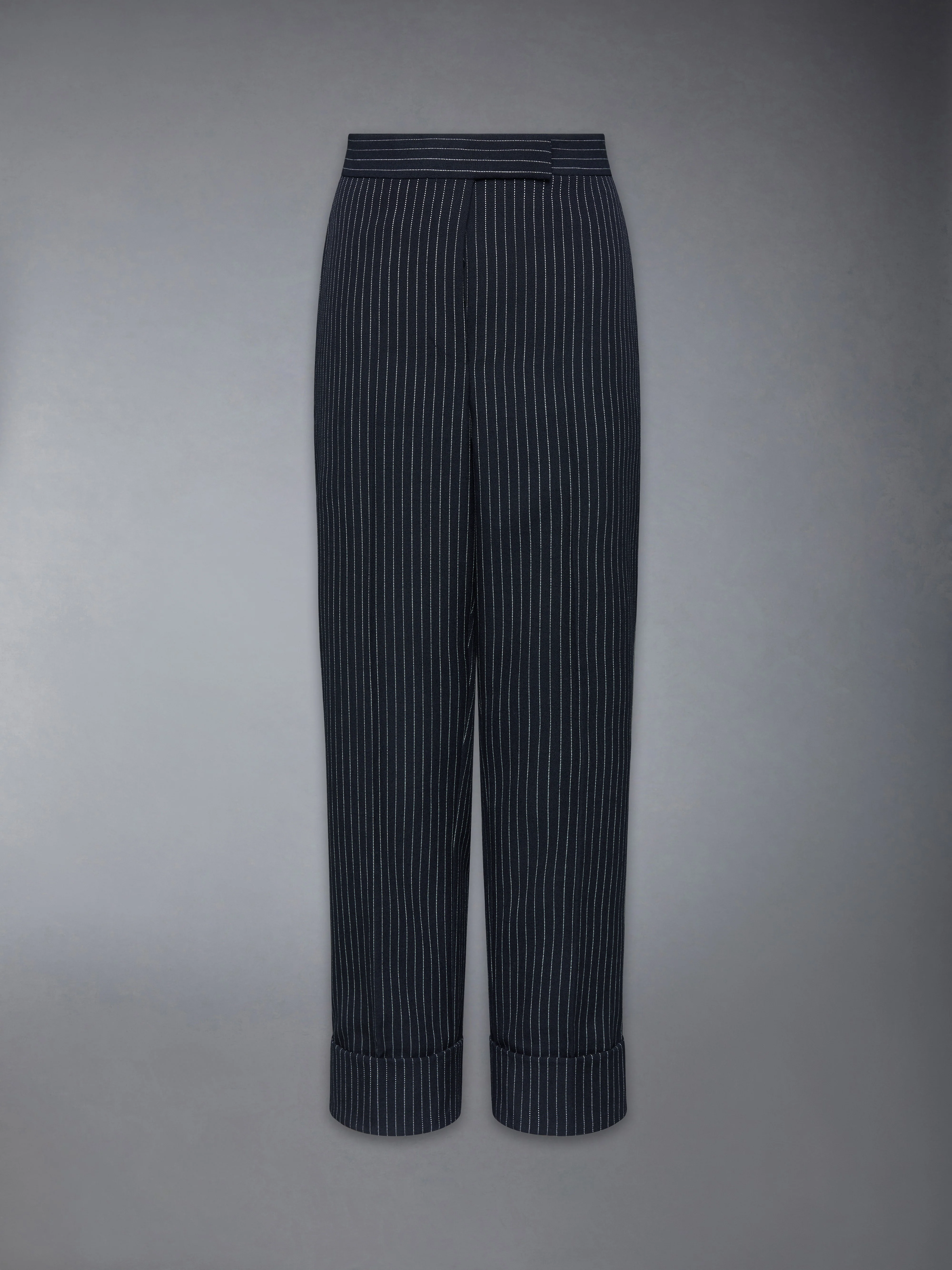 PINSTRIPE HIGH TWIST WOOL TROUSER - Image 5