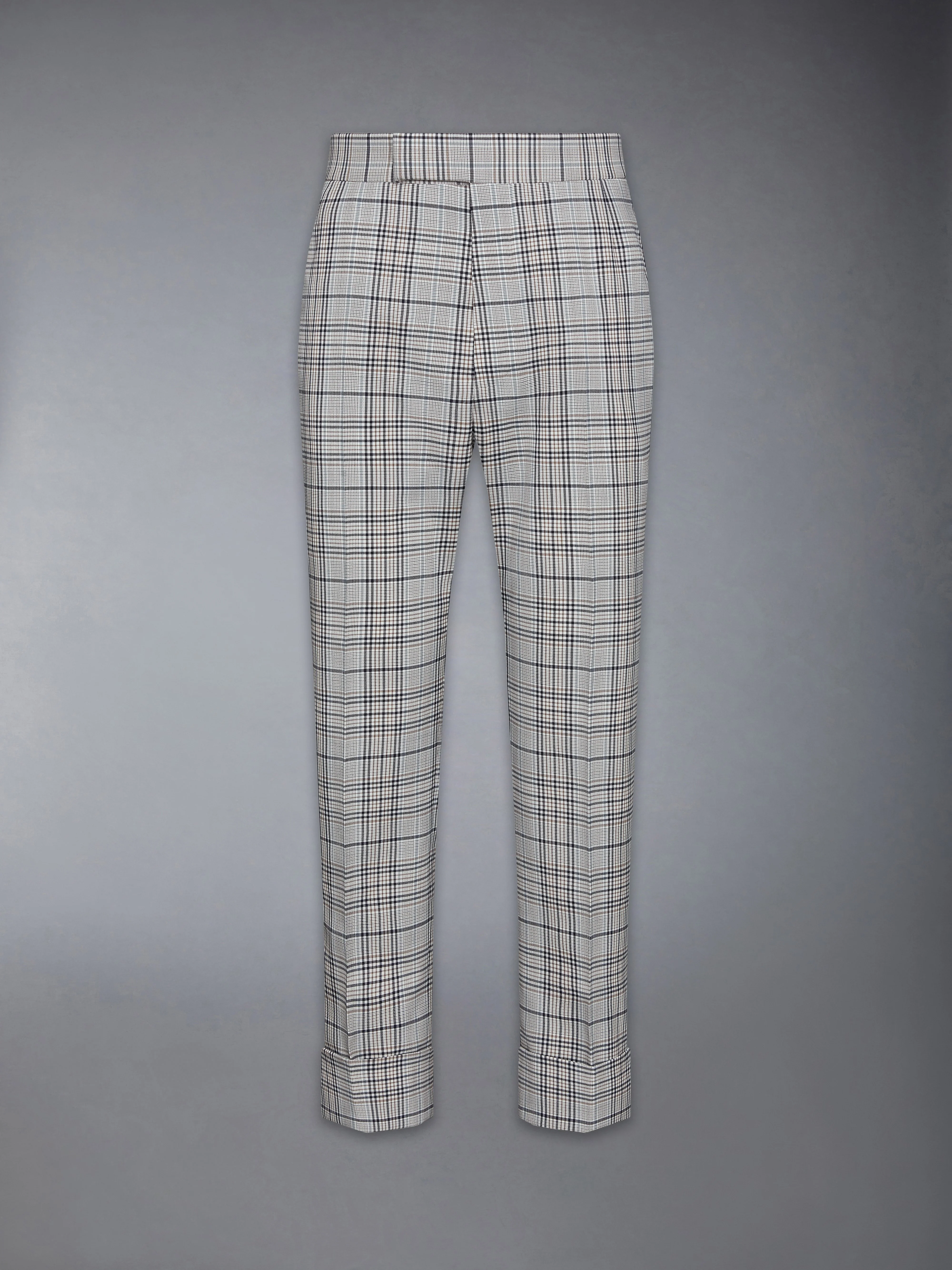 PLAID CHECK COOL WOOL BACKSTRAP TROUSER - Image 4