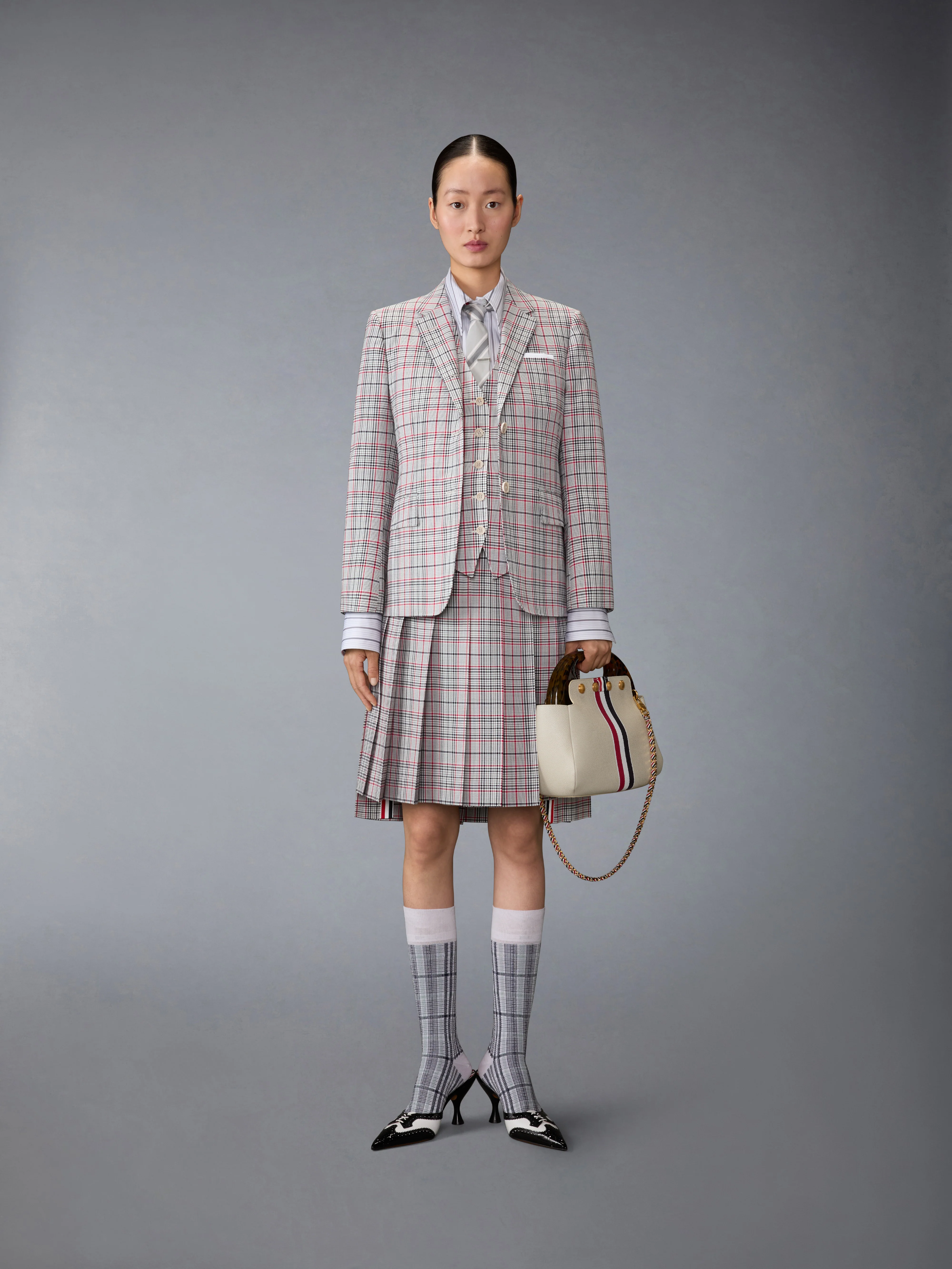 PLAID CHECK COOL WOOL VEST - Image 3