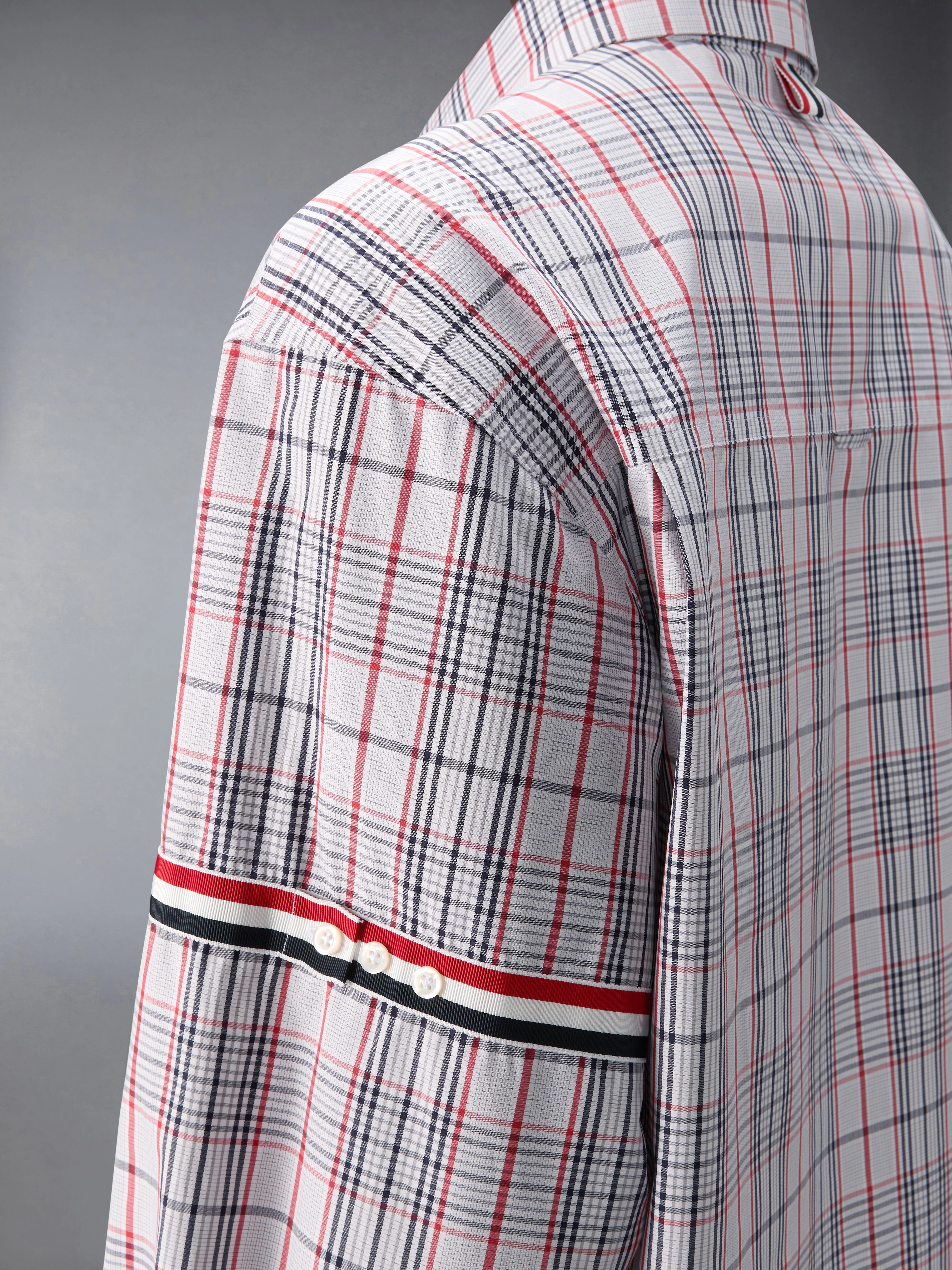PLAID CHECK POPLIN ARMBAND OVERSIZED SHIRT - Image 5