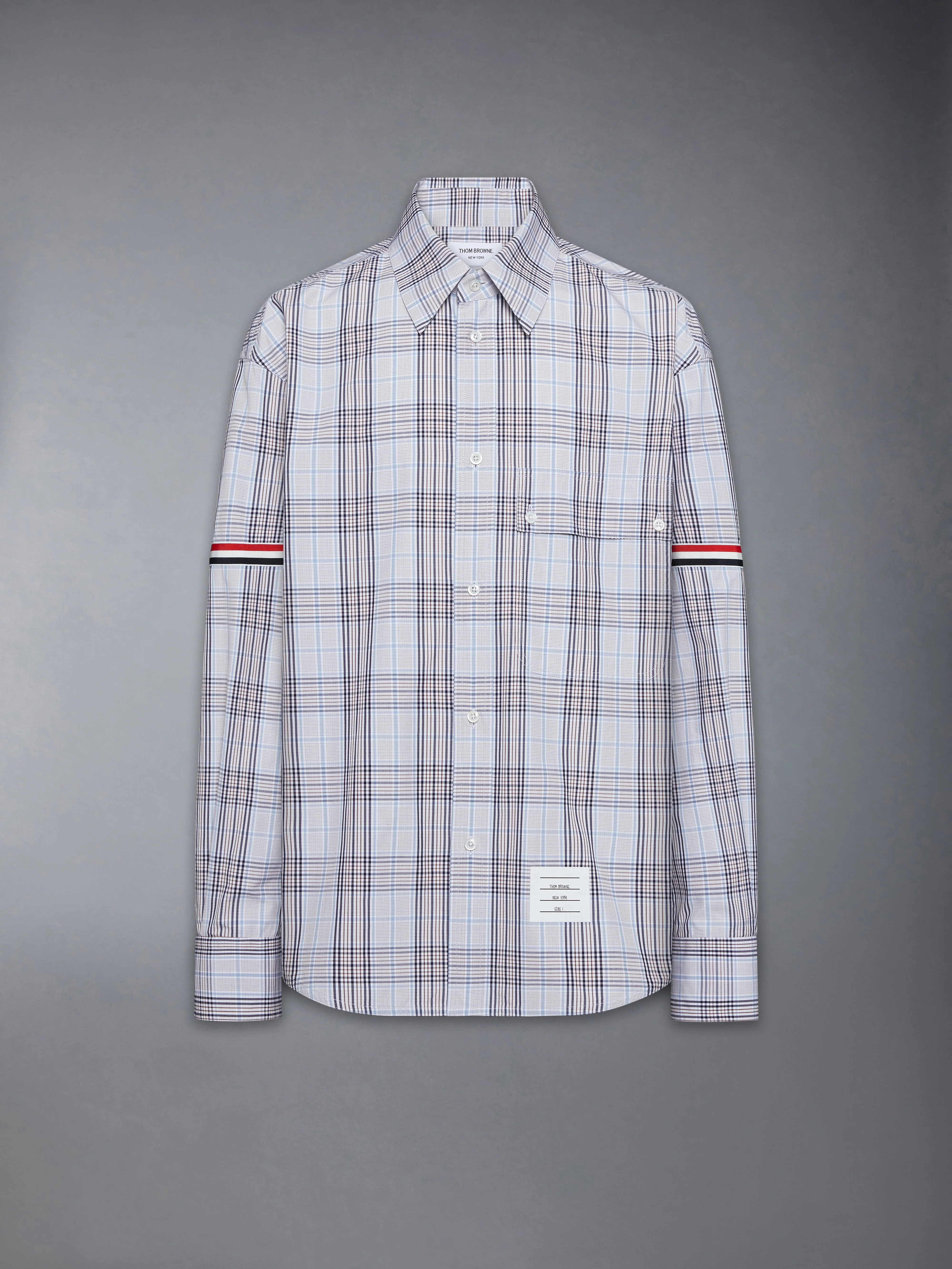 PLAID CHECK POPLIN ARMBAND OVERSIZED SHIRT - Image 7