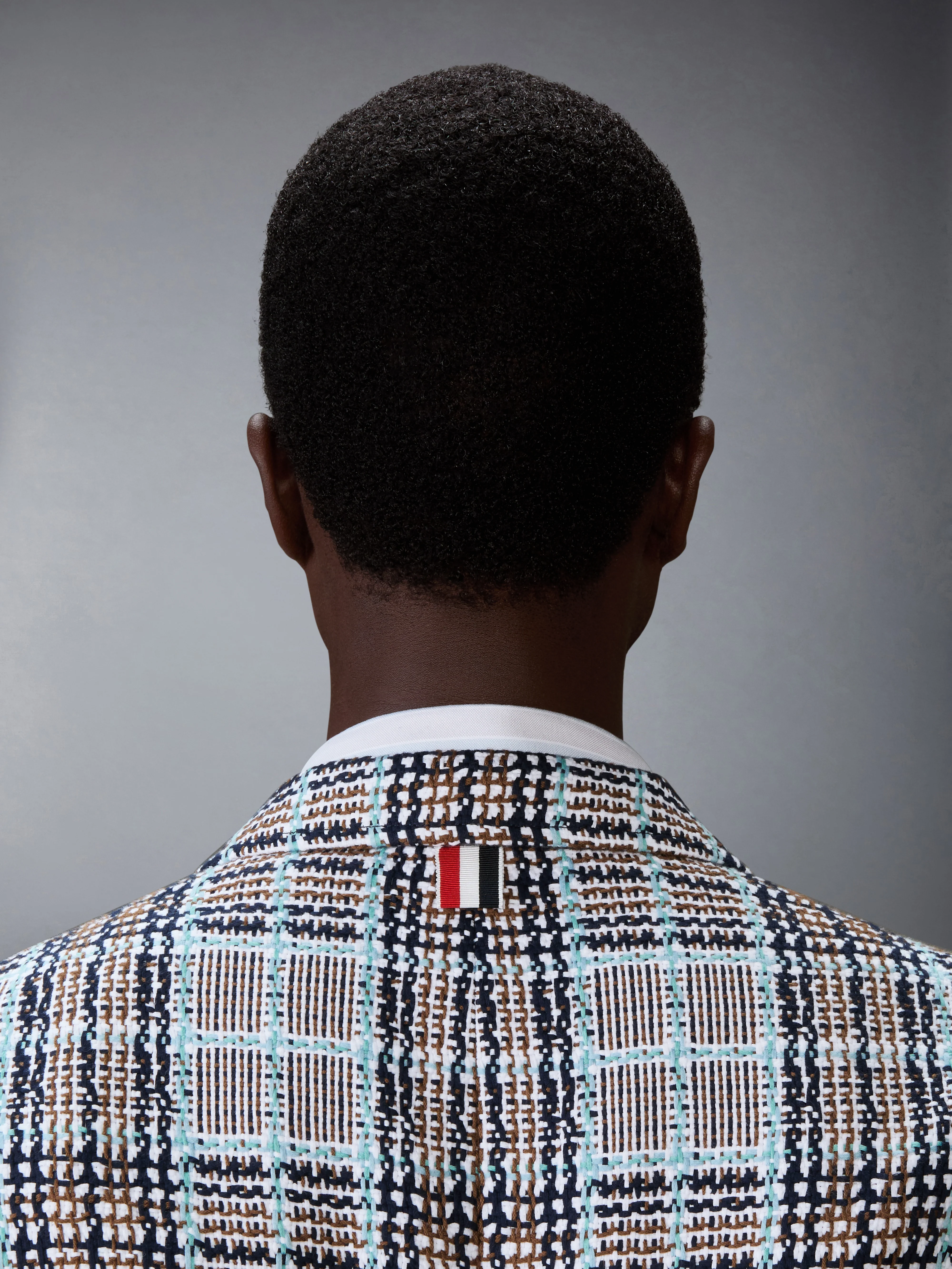 PLAID CHECK SUMMER TWEED WIDE SHOULDER SPORTCOAT - Image 5
