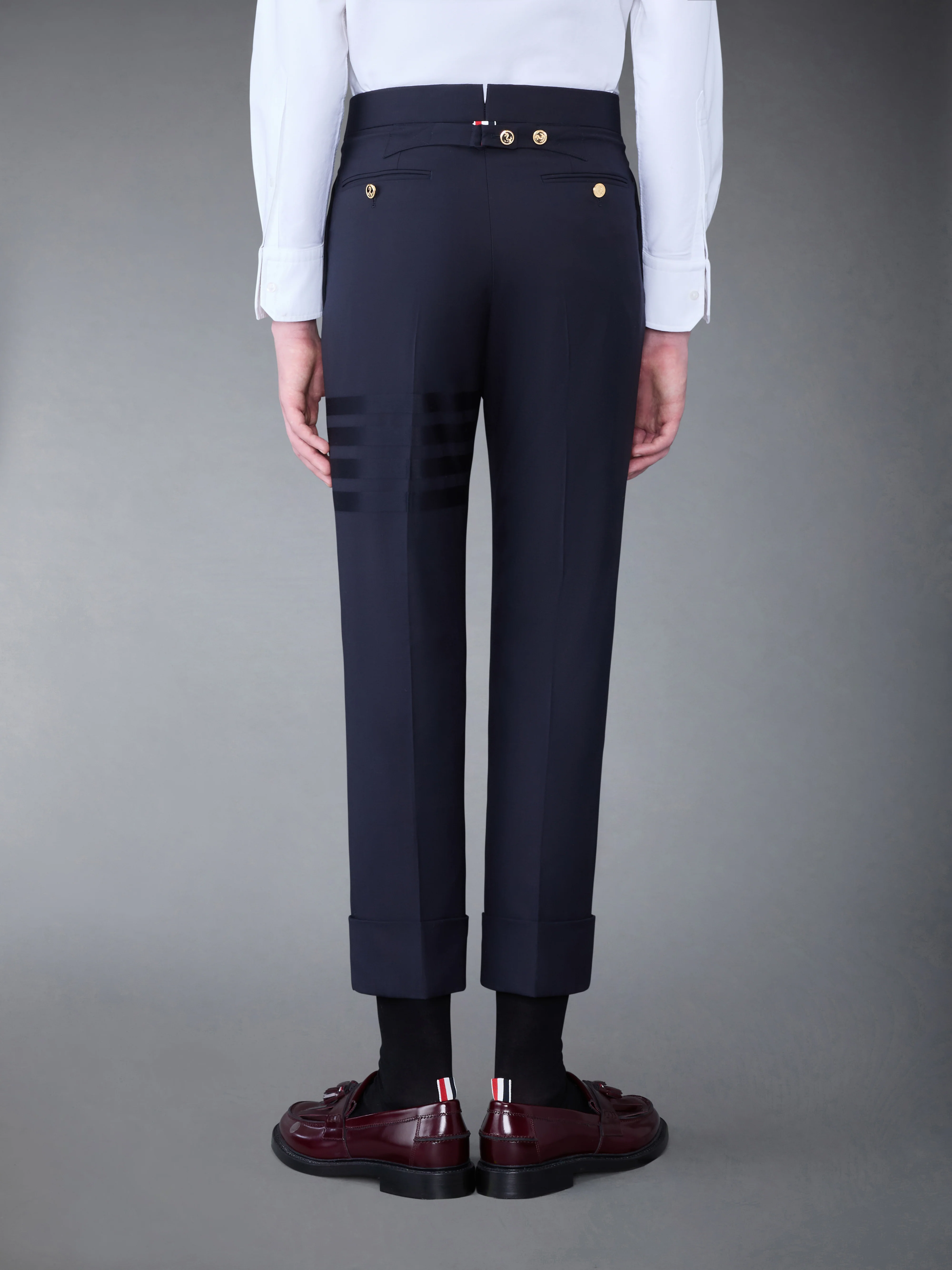PLAIN WEAVE  4-BAR BACKSTRAP TROUSER - Image 2