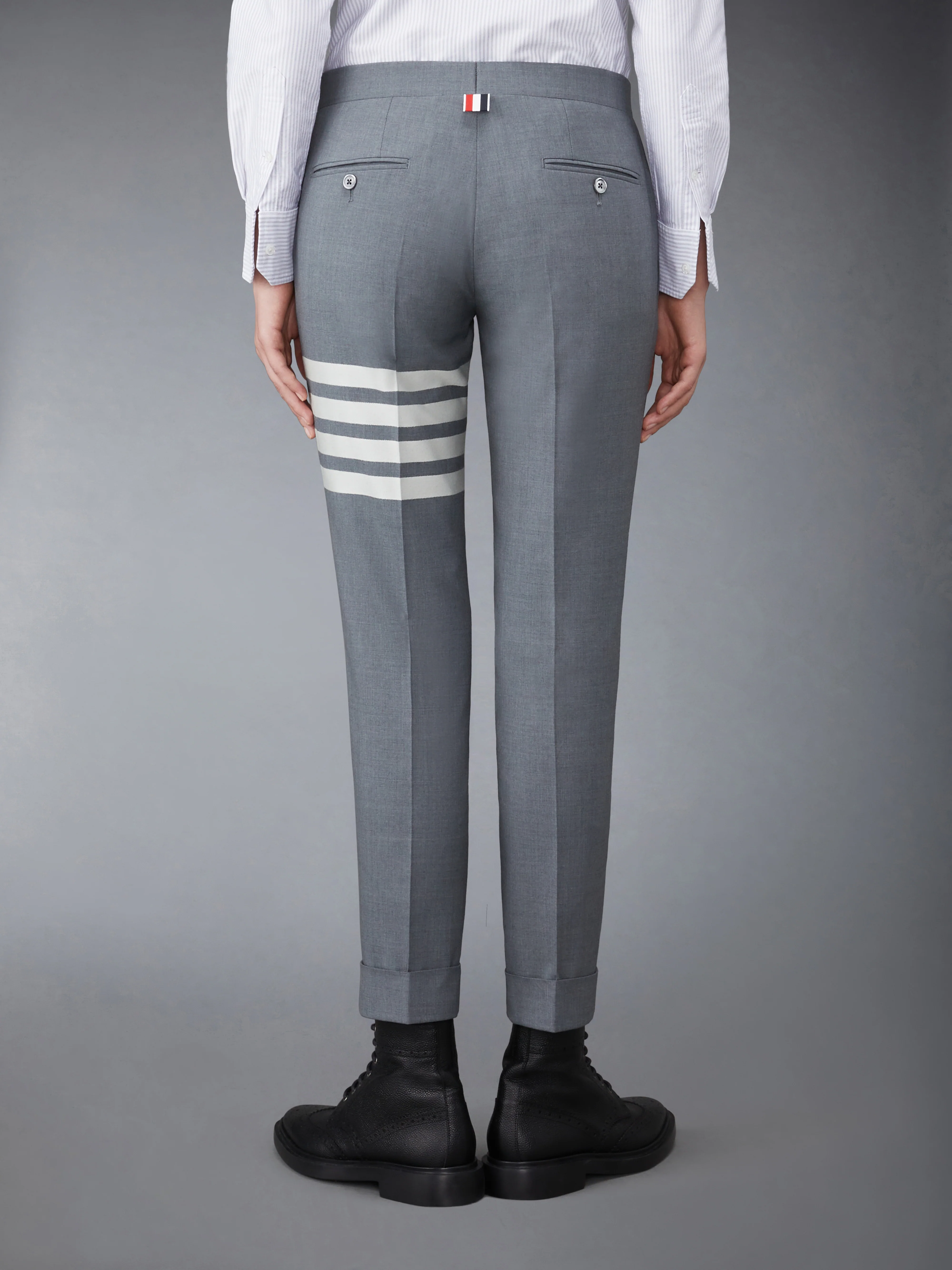 PLAIN WEAVE 4-BAR LOW RISE SKINNY TROUSER - Image 2