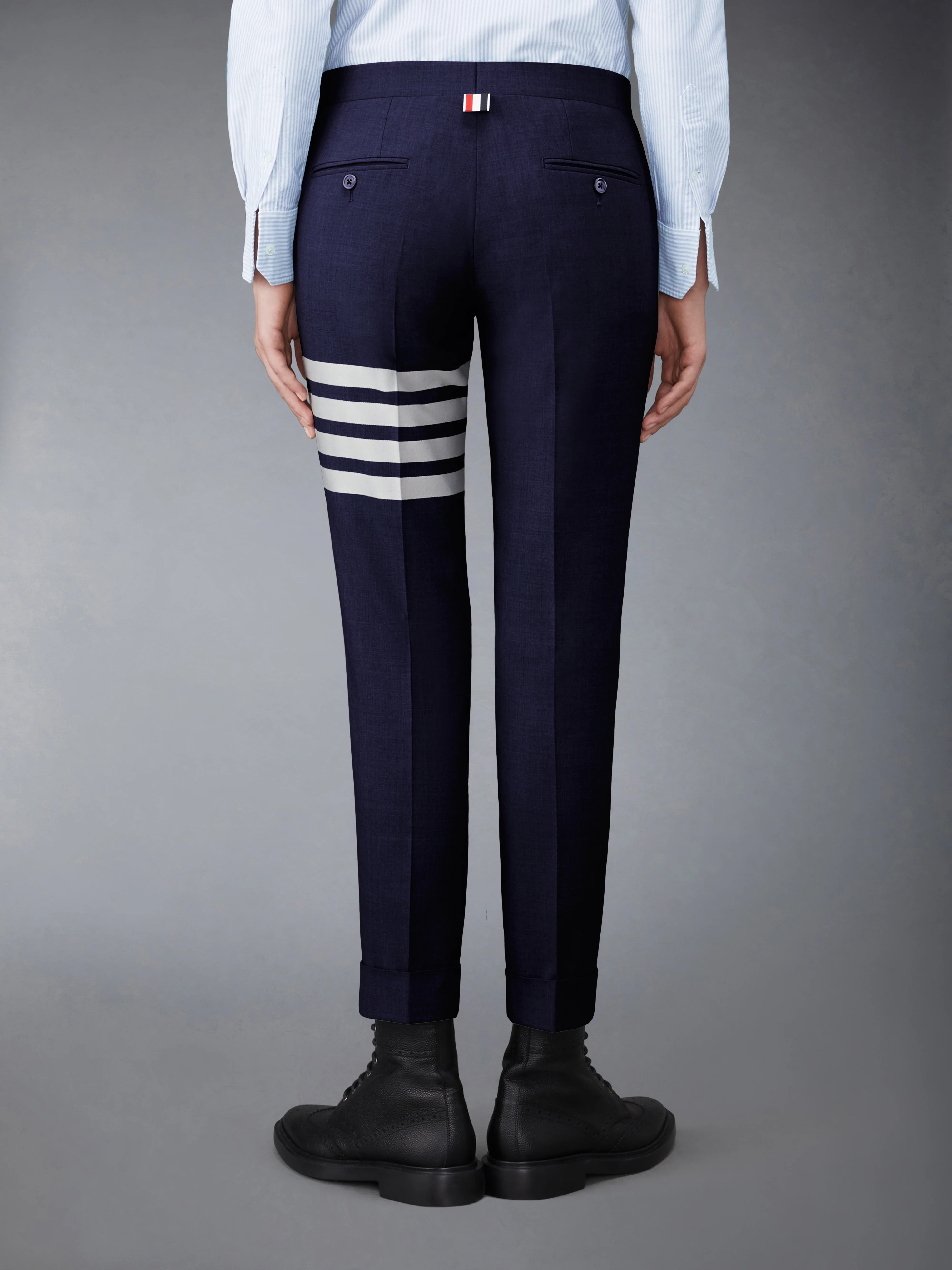 PLAIN WEAVE 4-BAR LOW RISE SKINNY TROUSER - Image 2
