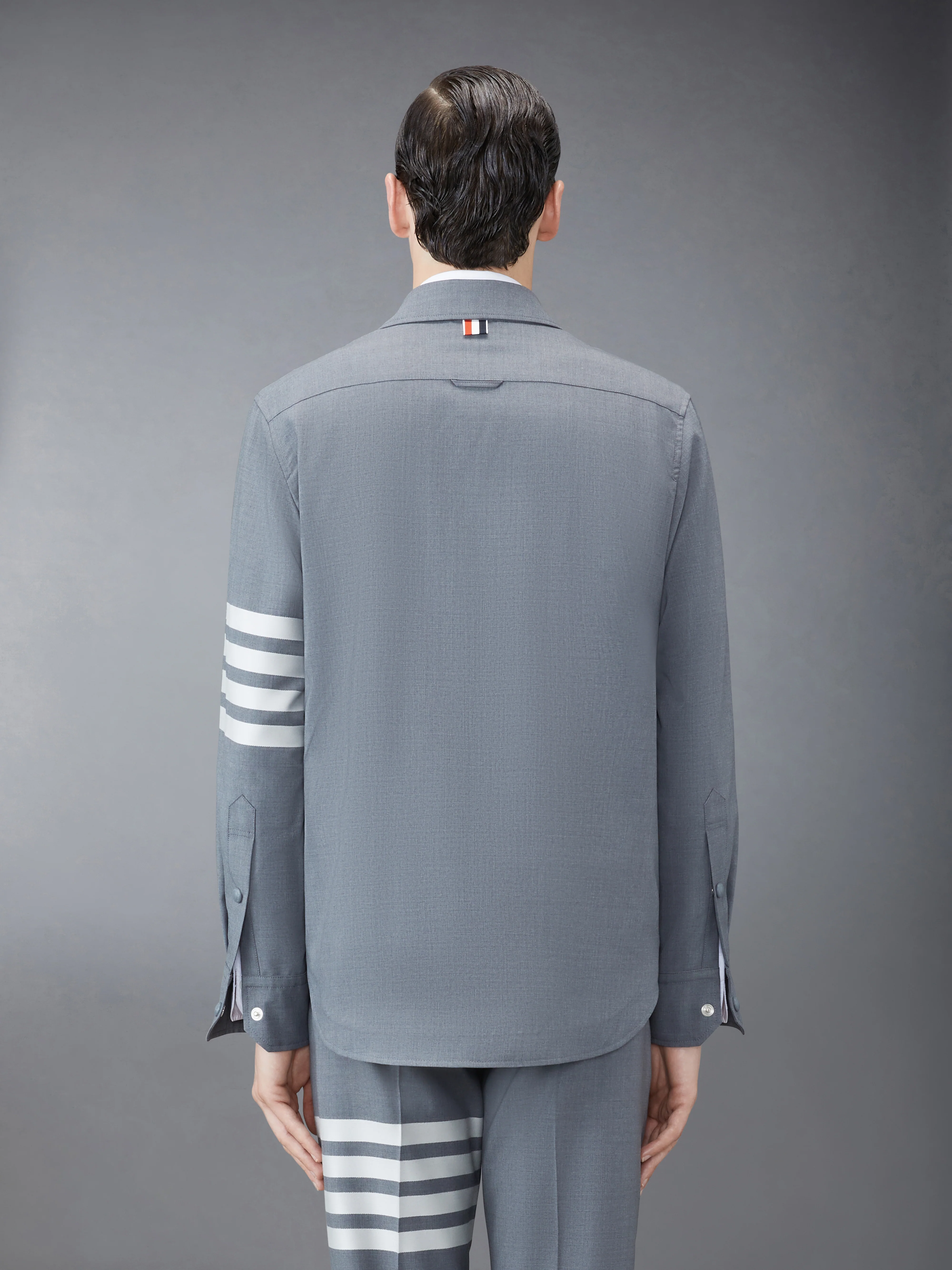 Plain Weave 4-Bar Shirt Jacket - Image 2