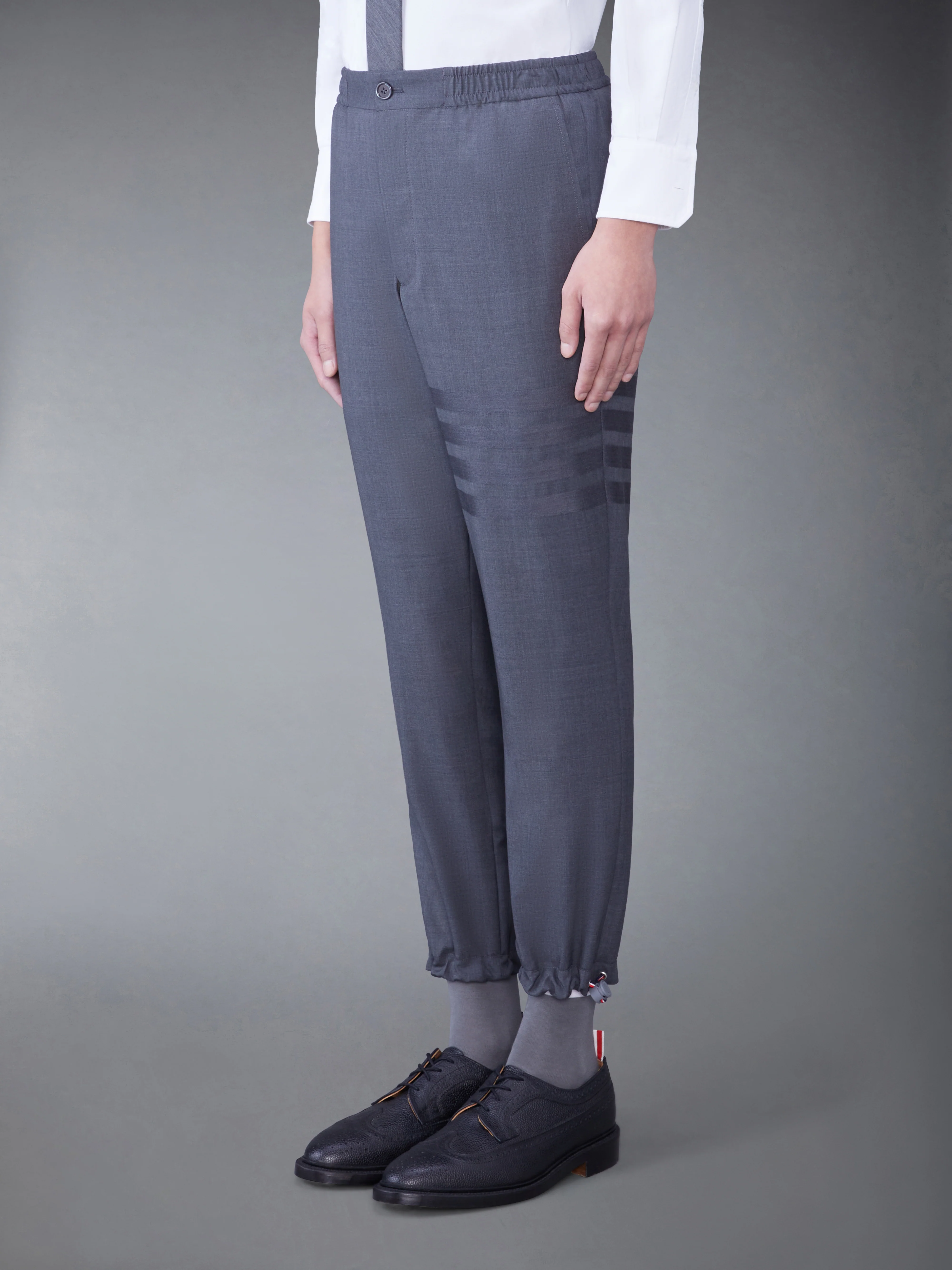 PLAIN WEAVE 4-BAR TRACK TROUSER - Image 2