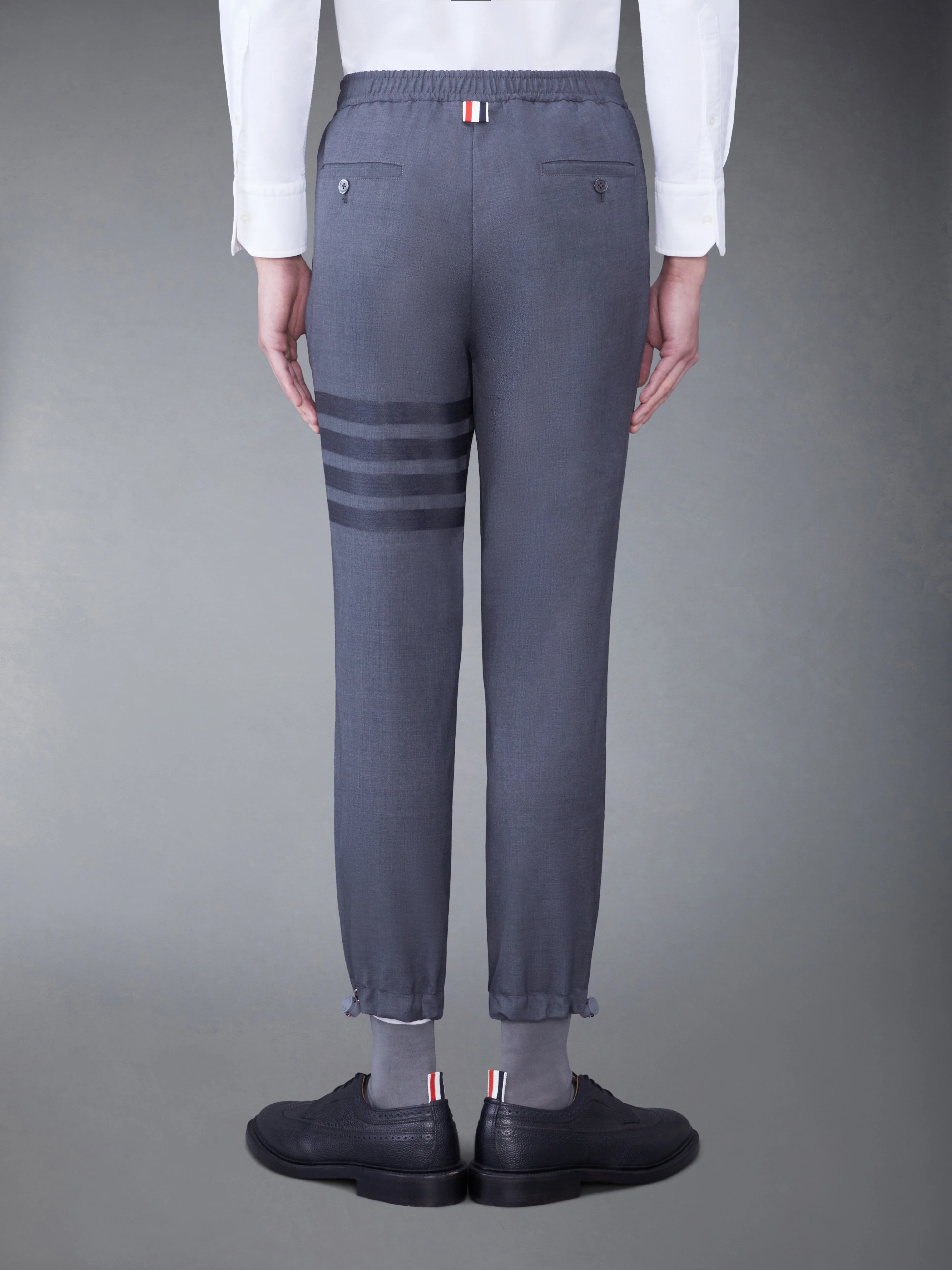 PLAIN WEAVE 4-BAR TRACK TROUSER - Image 3