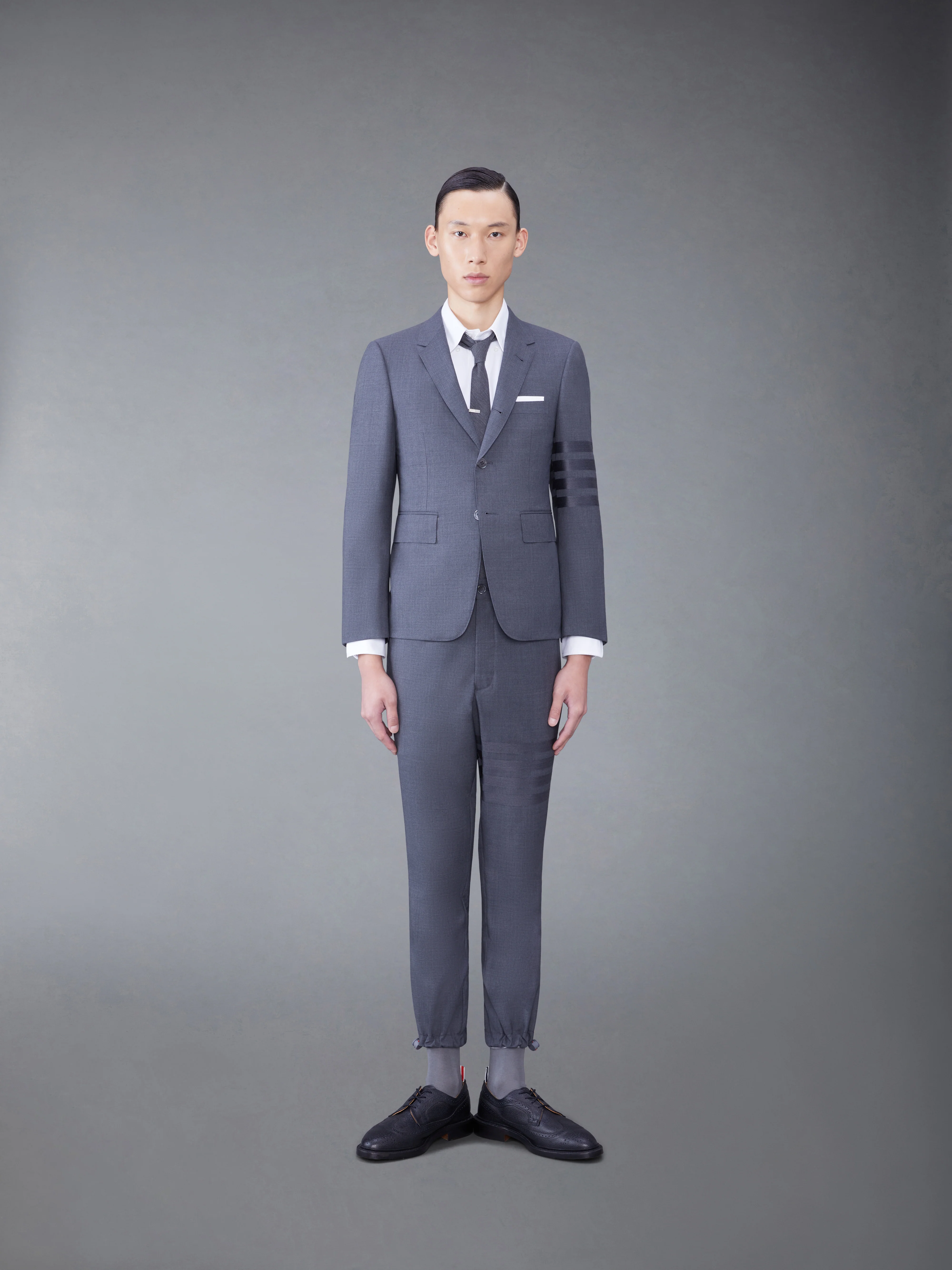 PLAIN WEAVE 4-BAR TRACK TROUSER - Image 4