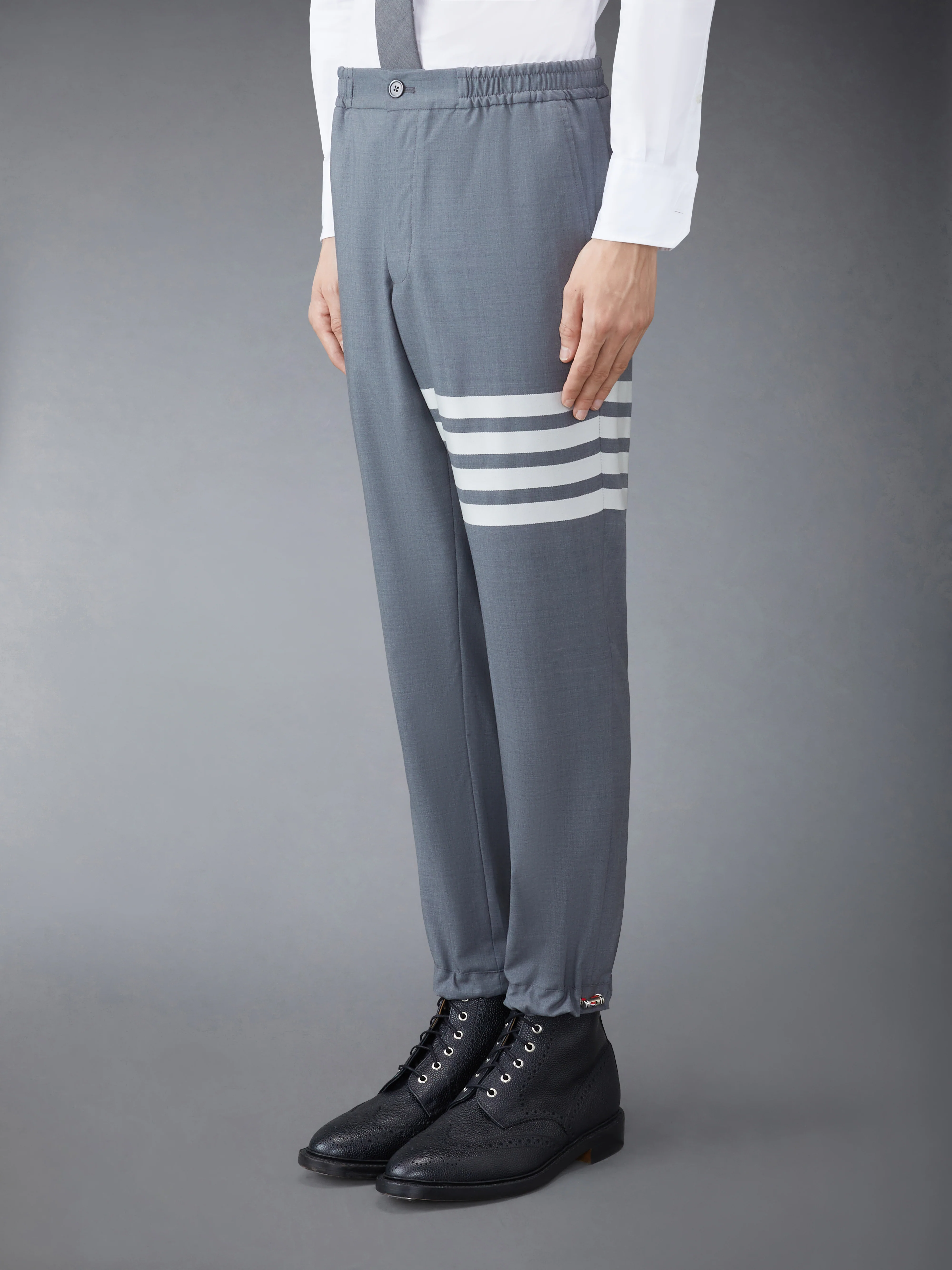 PLAIN WEAVE 4-BAR TRACK TROUSER - Image 2