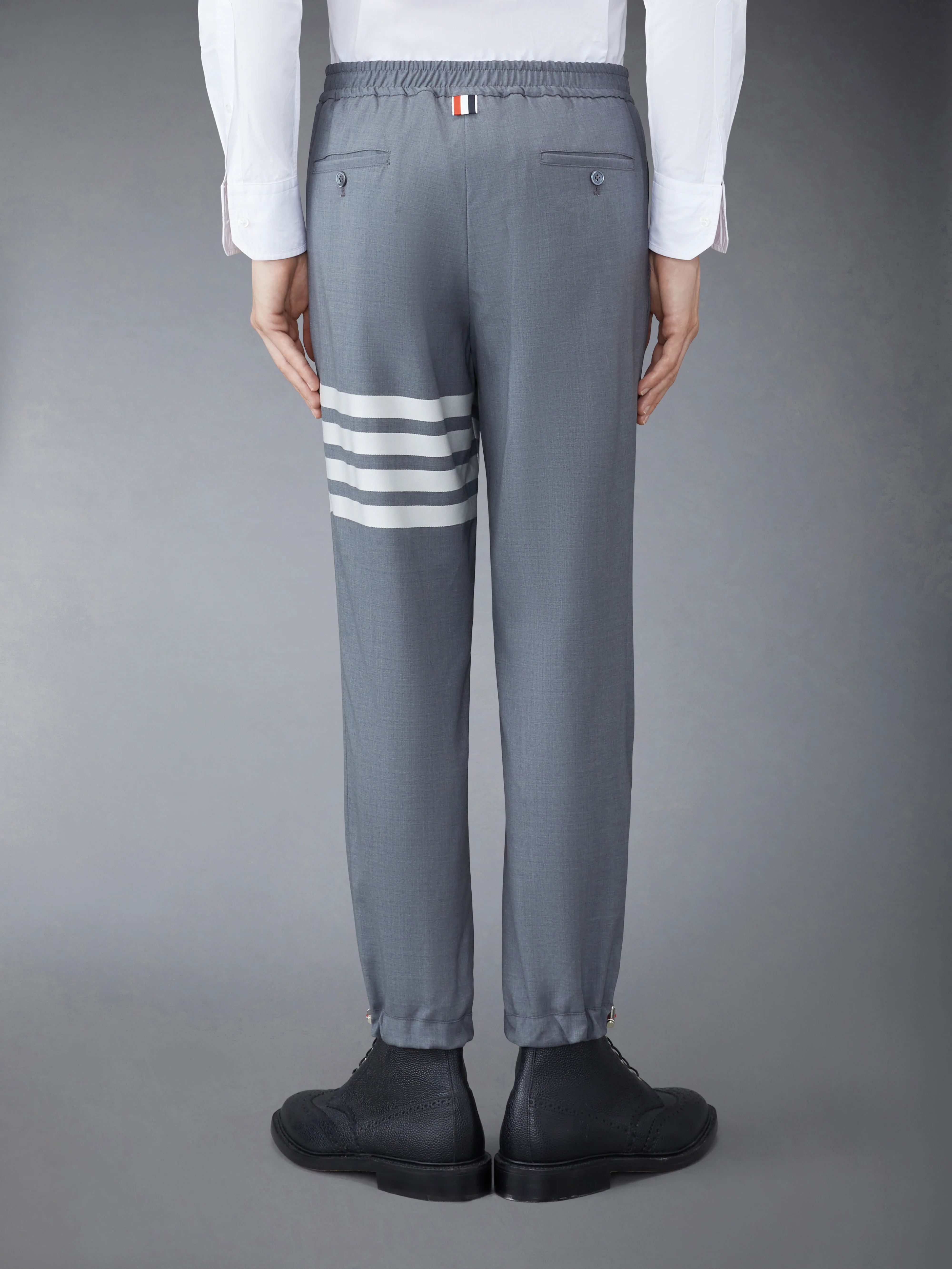 PLAIN WEAVE 4-BAR TRACK TROUSER - Image 3