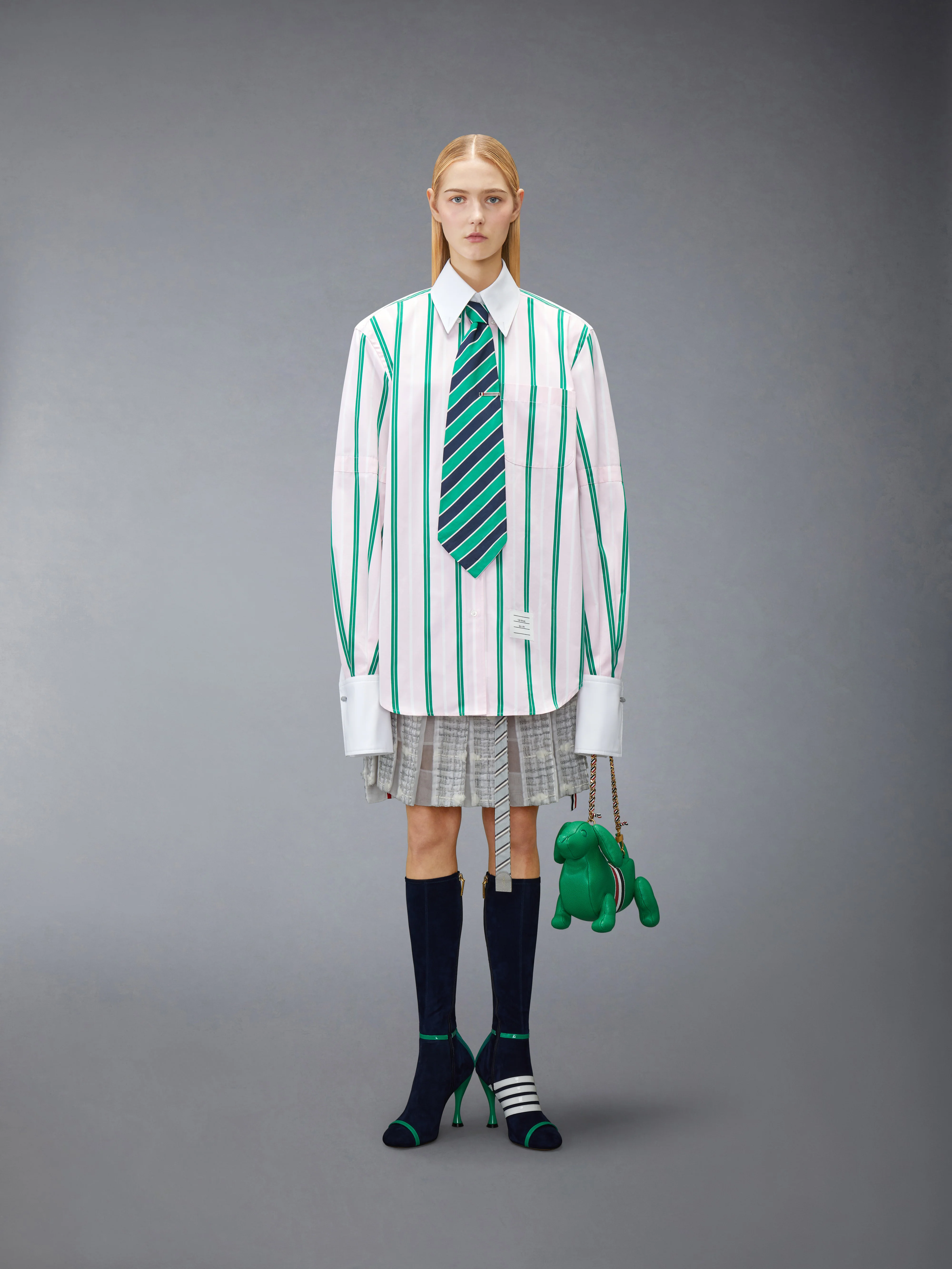 REP STRIPE POPLIN ARMBAND OVERSIZED SHIRT - Image 4