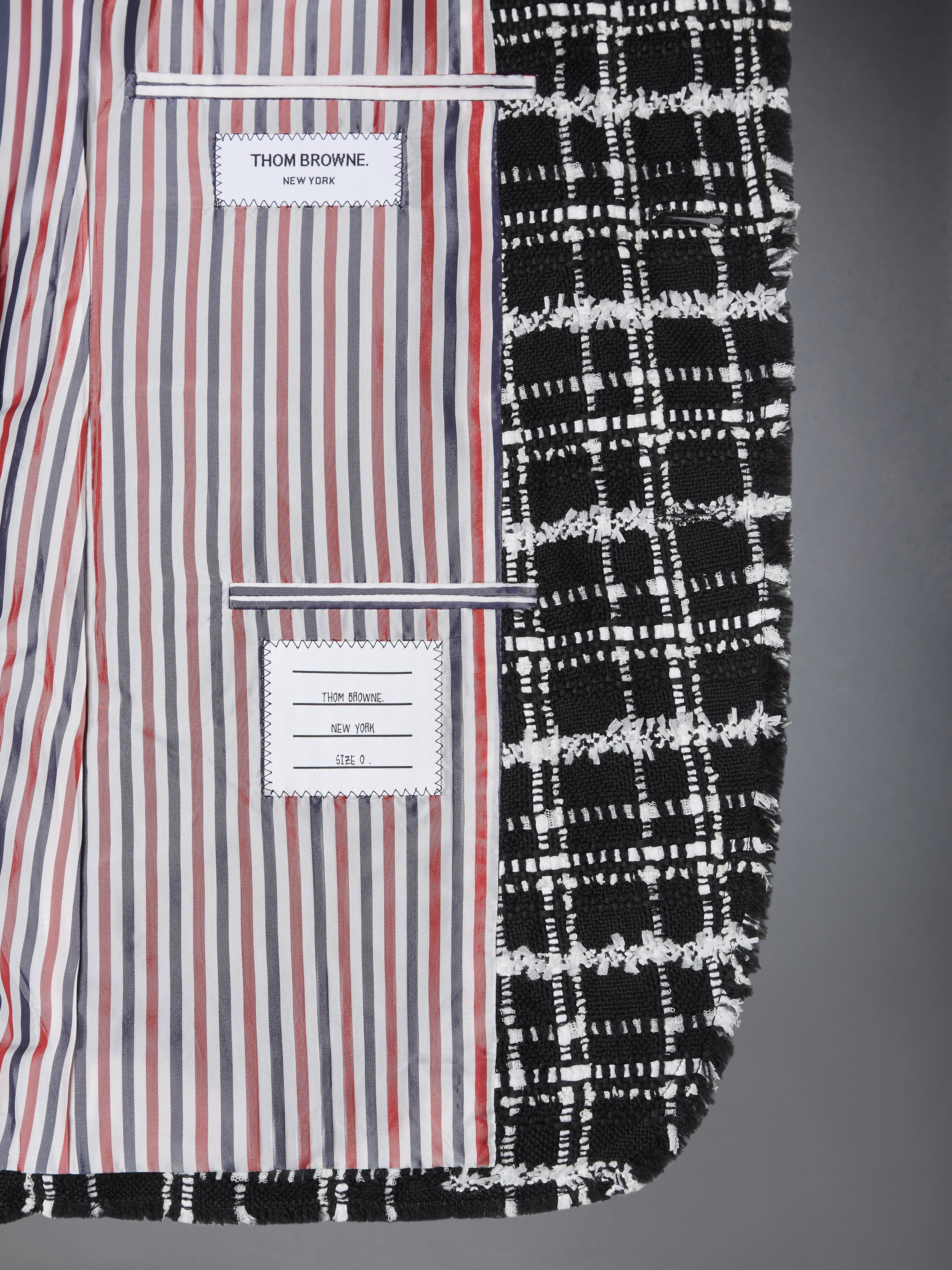 RIBBON TWEED SPORTCOAT WITH FRAY EDGE - Image 6