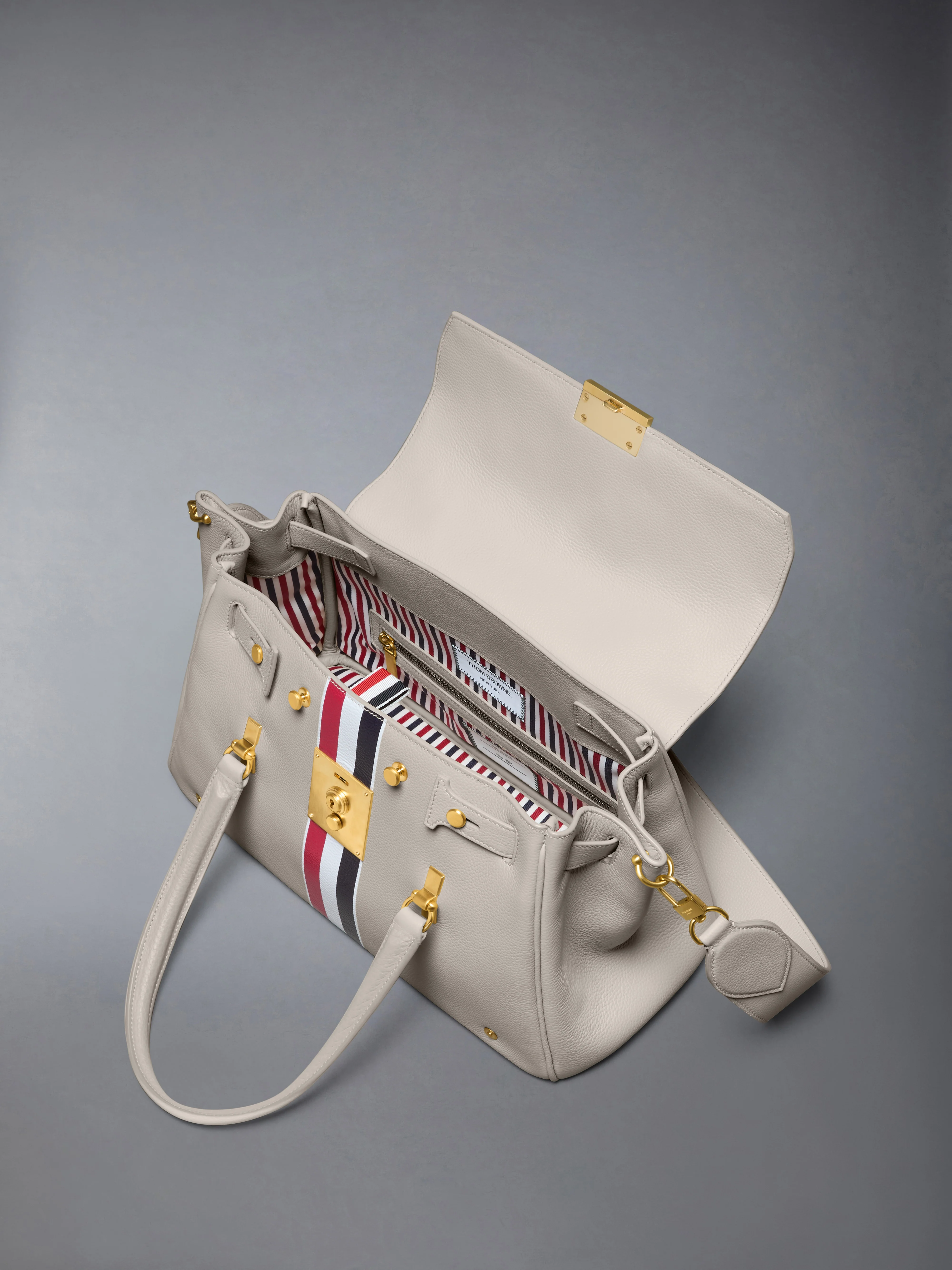RWB STRIPE BOLTON BAG IN SOFT PEBBLE GRAIN LEATHER - Image 6