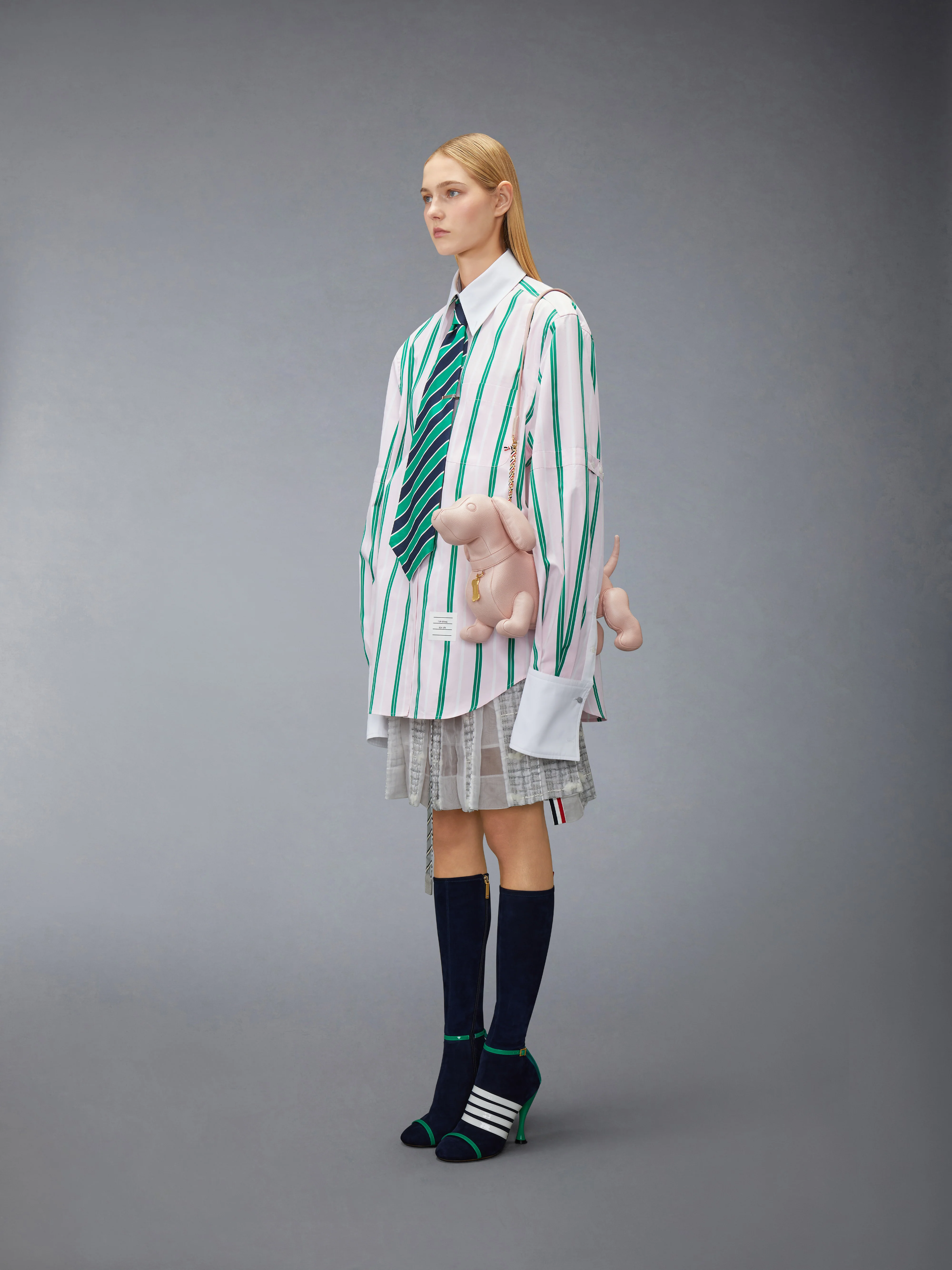 RWB STRIPE MINI HECTOR IN PEBBLE GRAIN LEATHER - Image 4