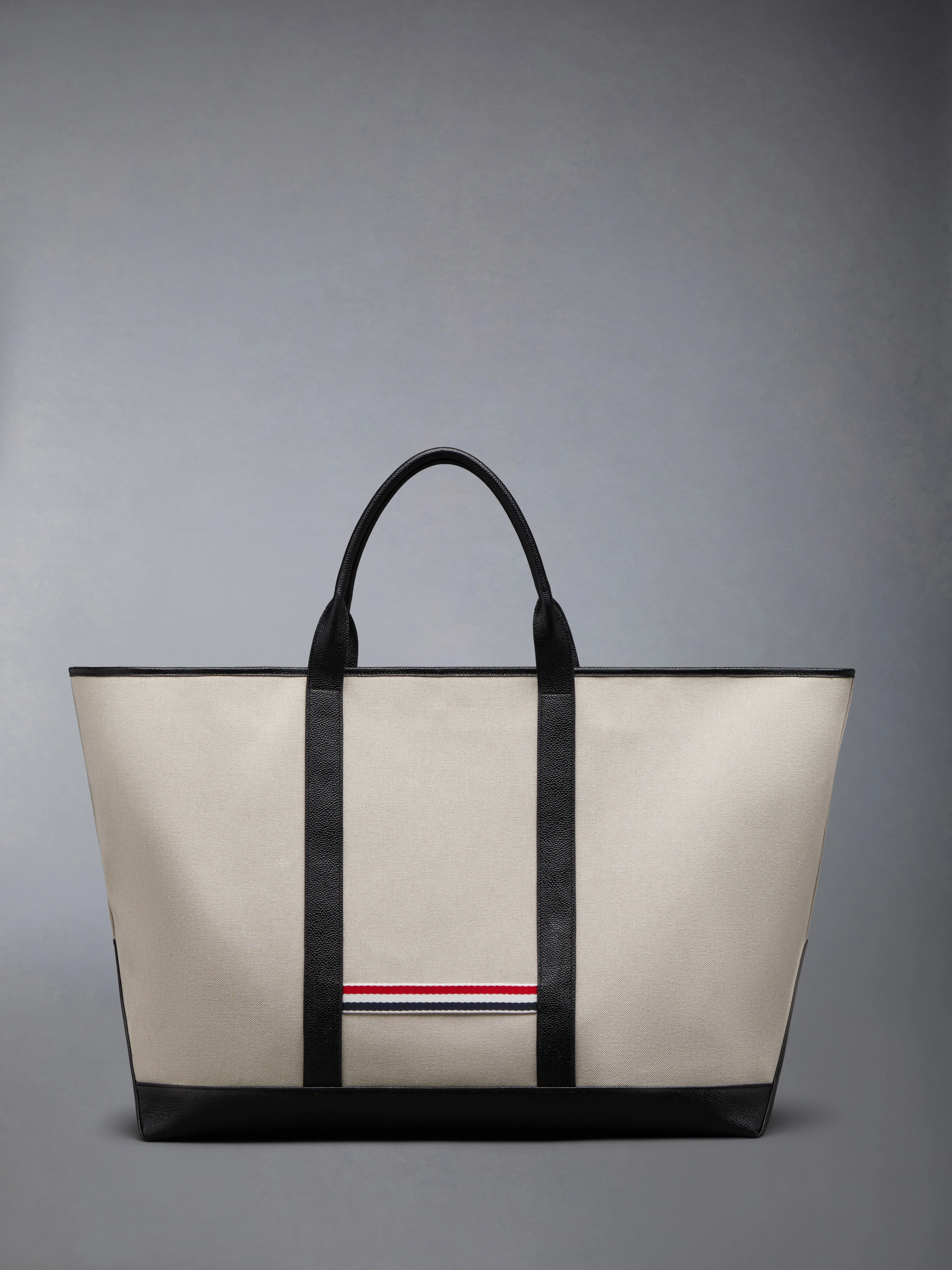 SALT AND PEPPER COTTON CANVAS OVERSIZED TOOL TOTE - Image 3