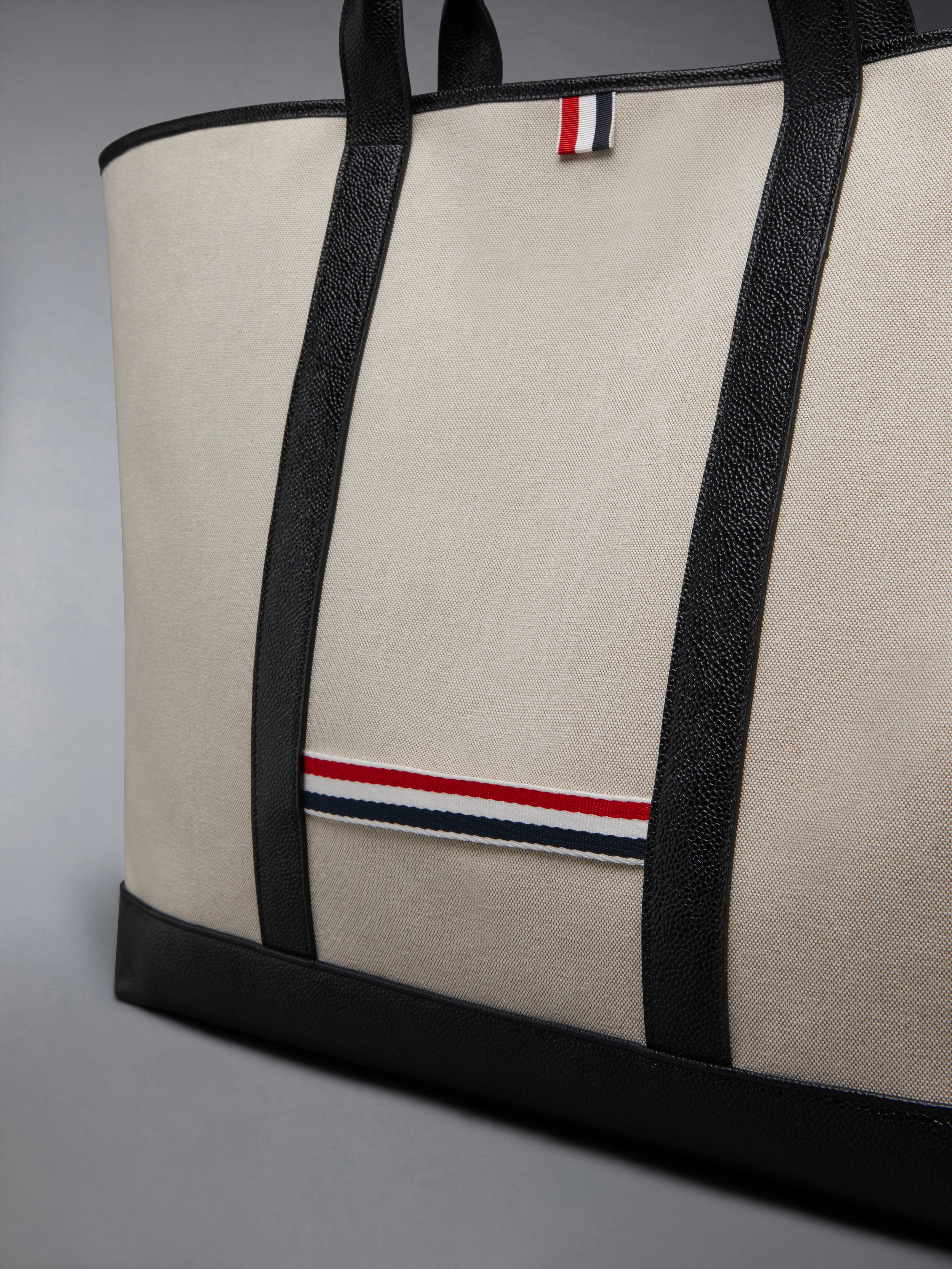 SALT AND PEPPER COTTON CANVAS OVERSIZED TOOL TOTE - Image 5