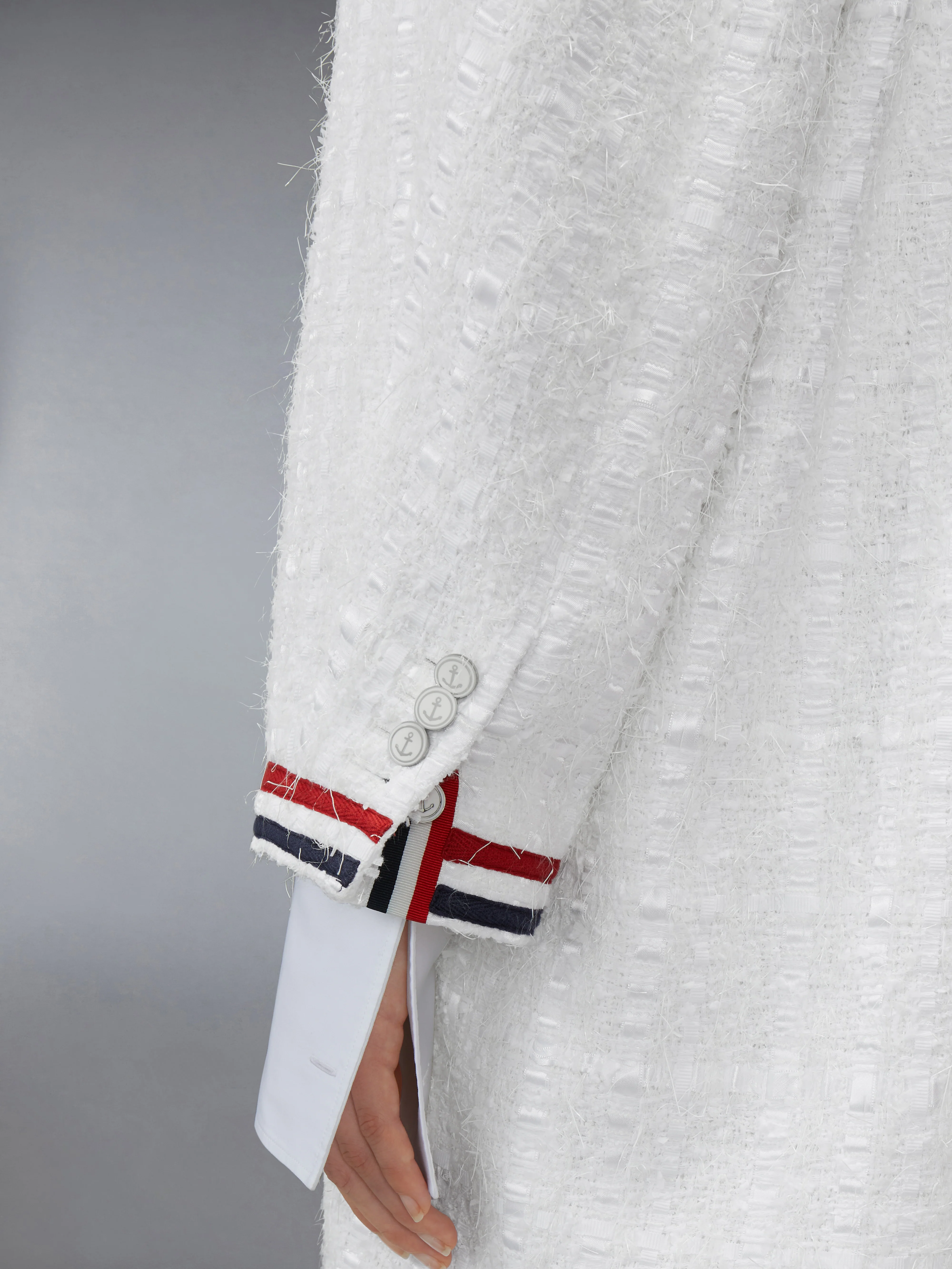 SATIN RIBBON TWEED RAGLAN COAT - Image 4