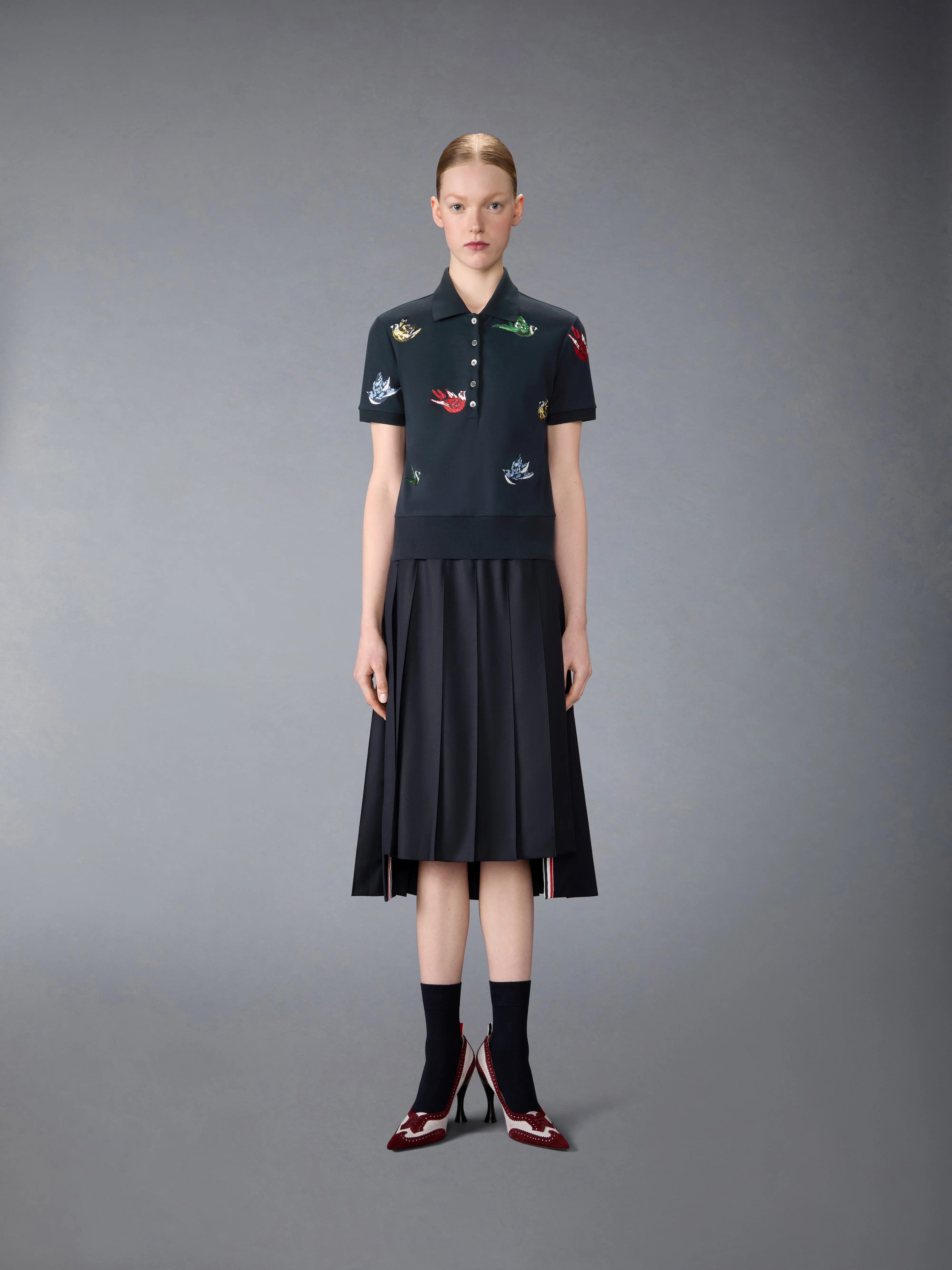 SATIN STITCH BIRD EMBROIDERY POLO - Image 3
