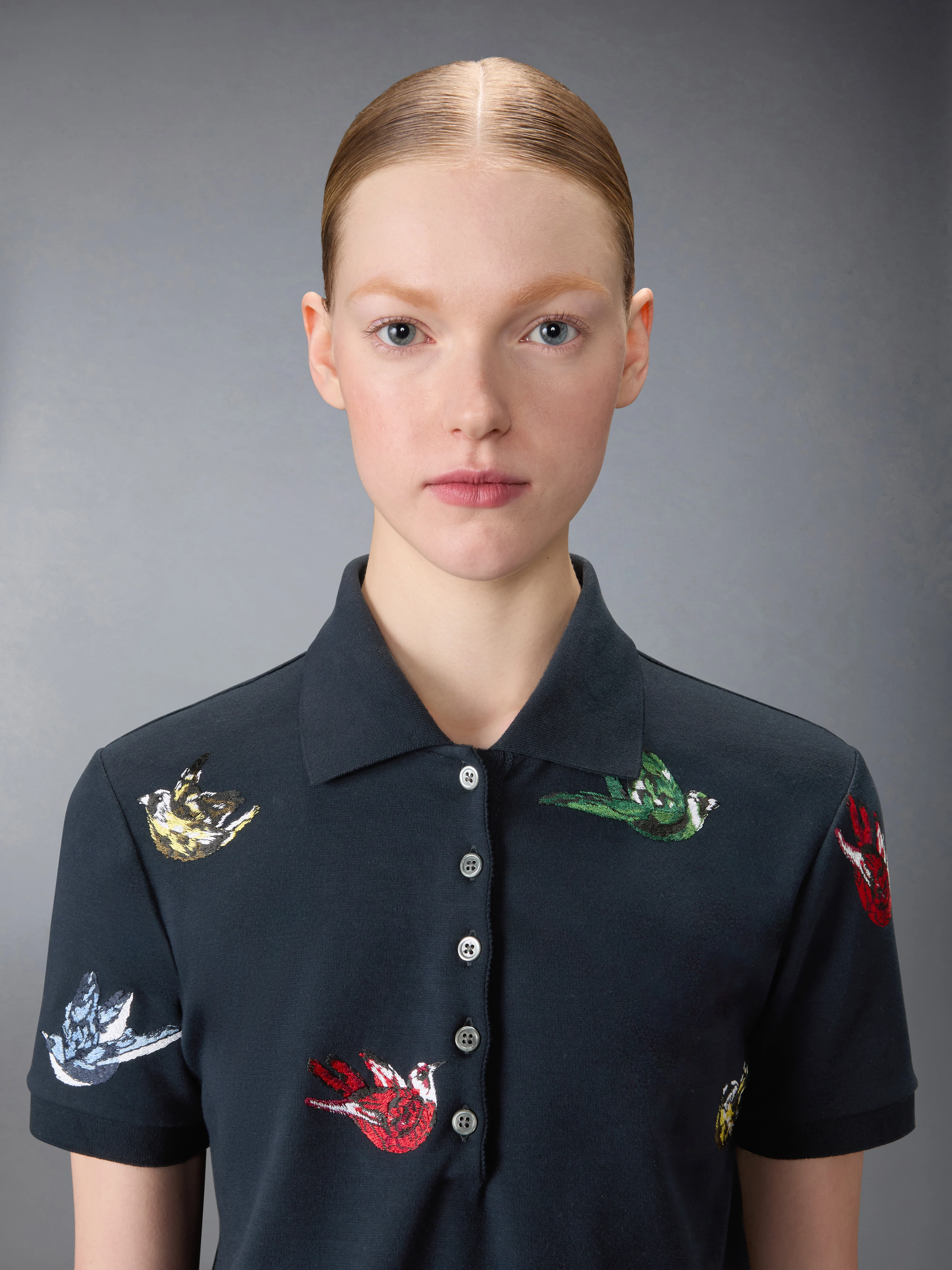 SATIN STITCH BIRD EMBROIDERY POLO - Image 4
