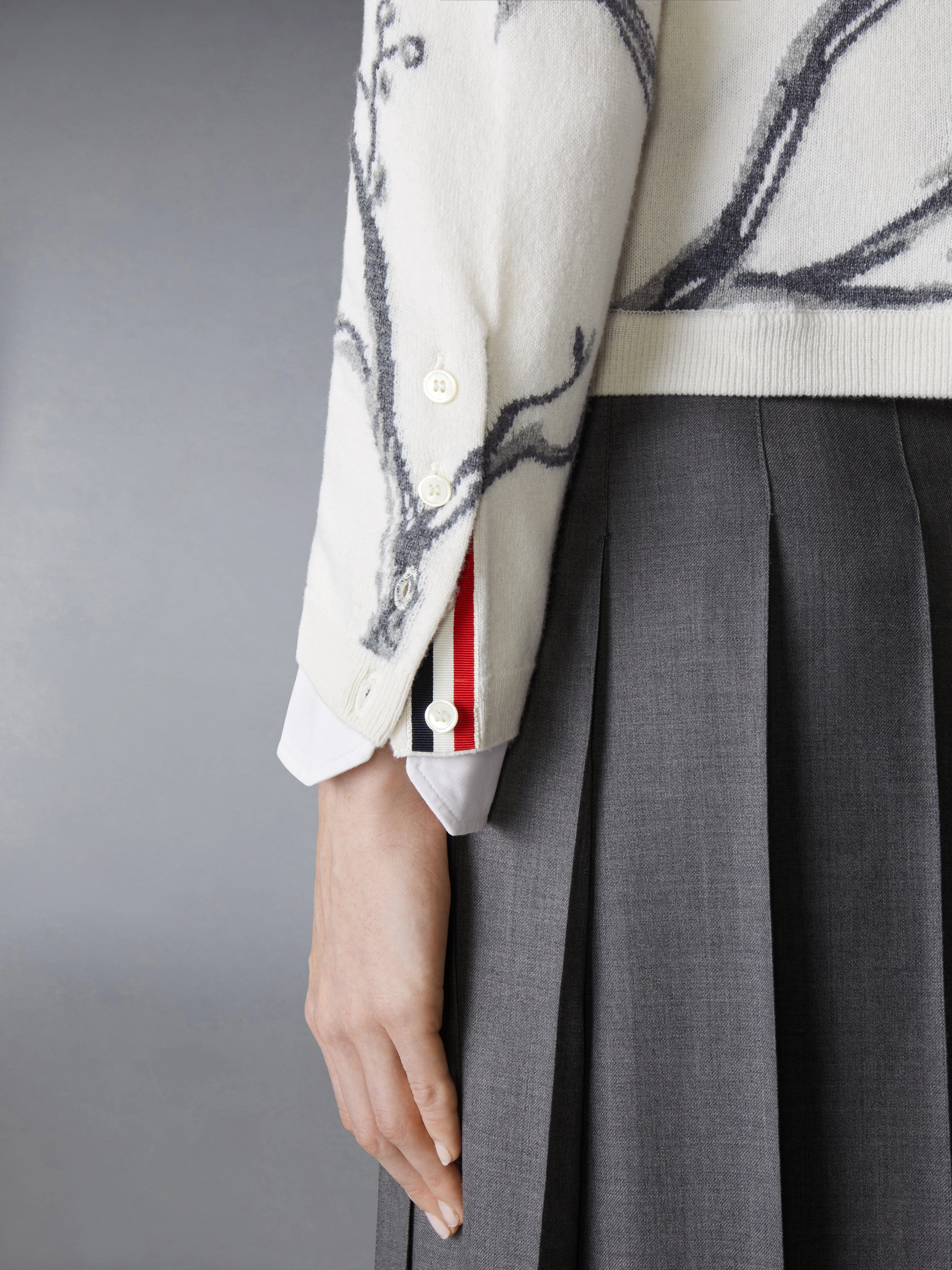 SCENIC BIRDS INTARSIA CASHMERE CARDIGAN - Image 4
