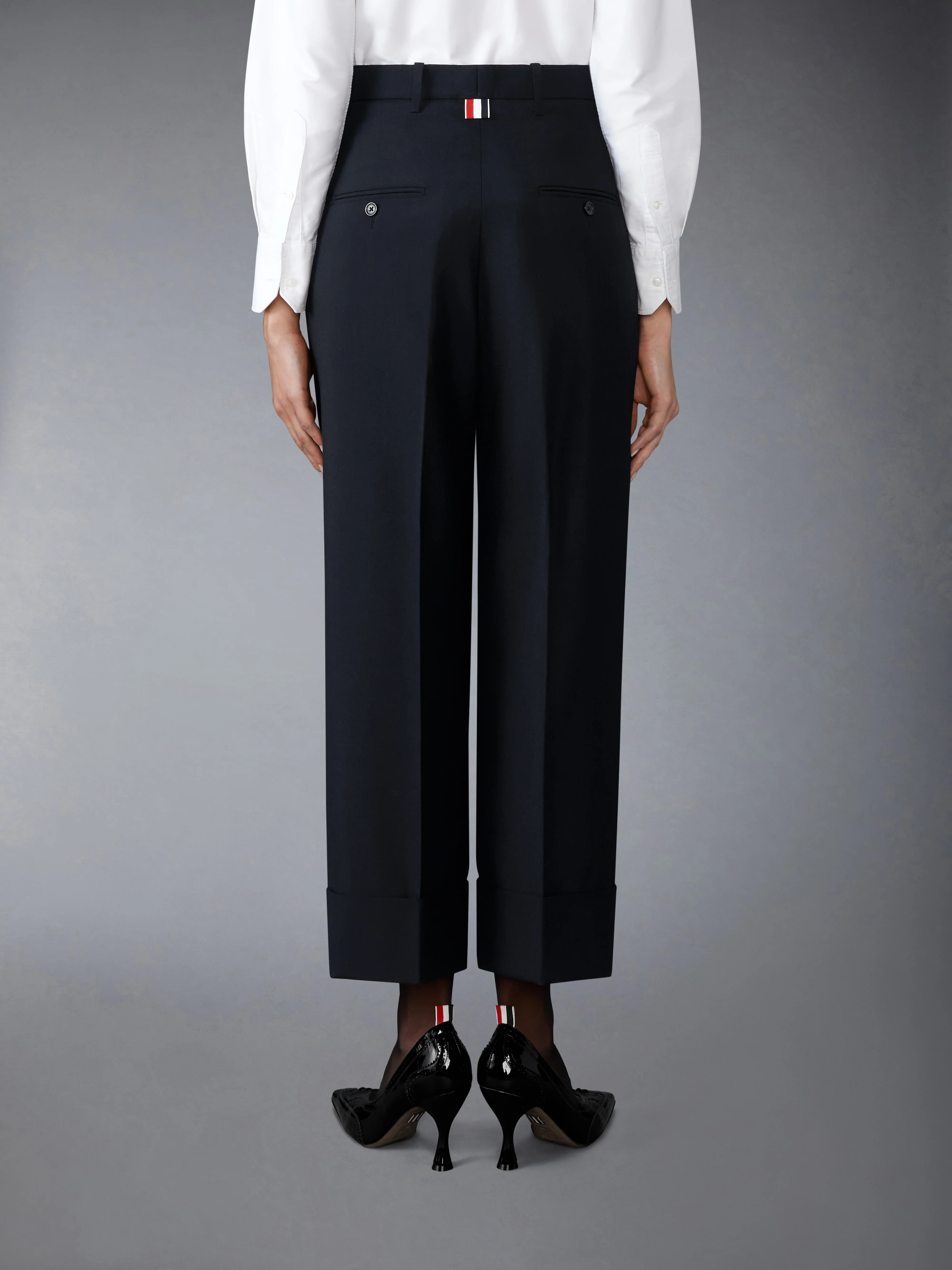 SCHOOL UNIFORM PLAIN WEAVE DOUBLE PLEAT TROUSER - Image 2
