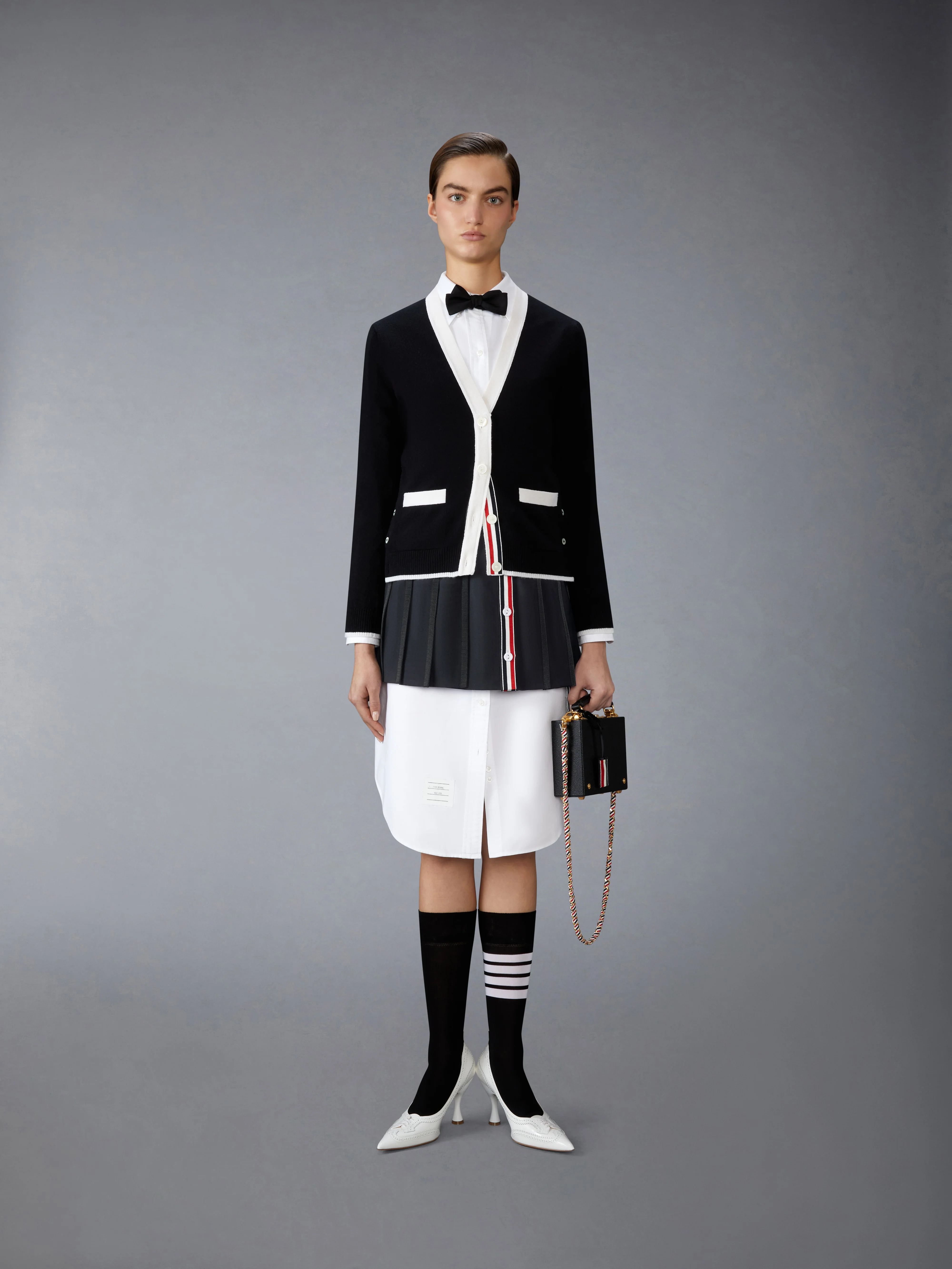SCHOOL UNIFORM PLAIN WEAVE MINI PLEATED WRAP SKIRT - Image 4