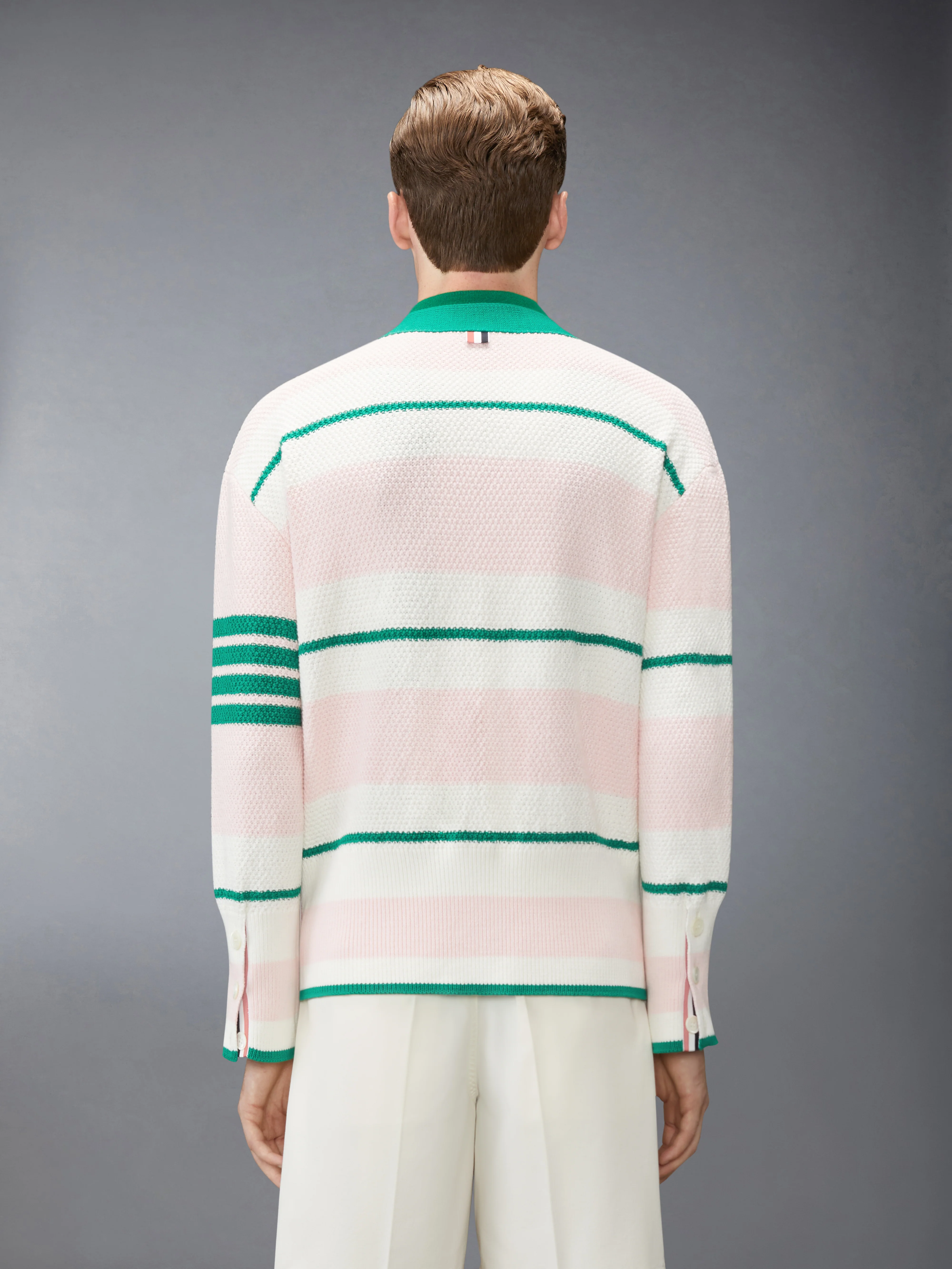 SEED STITCH 4-BAR CARDIGAN - Image 2