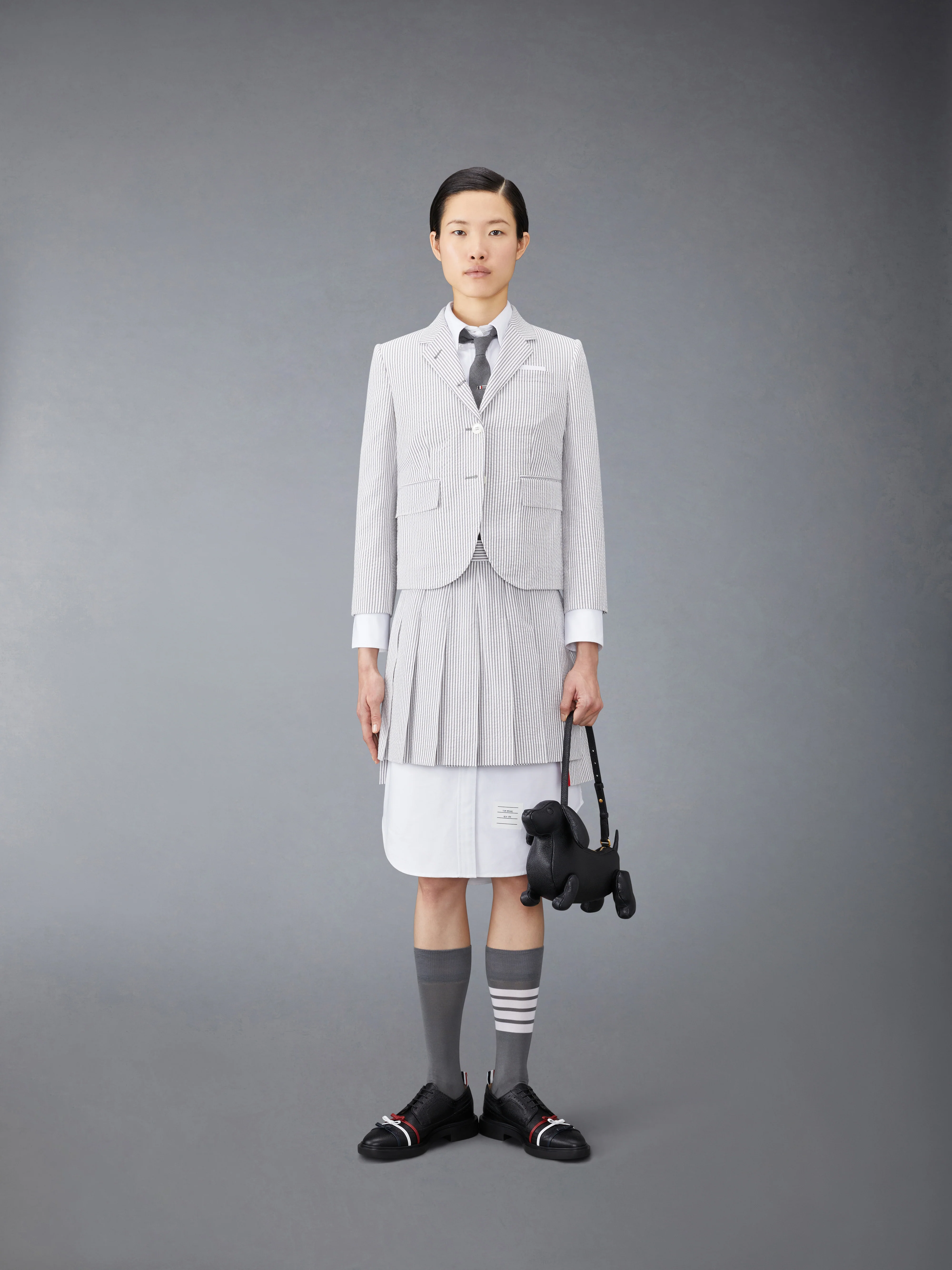 SEERSUCKER PLEATED MINI SKIRT - Image 4