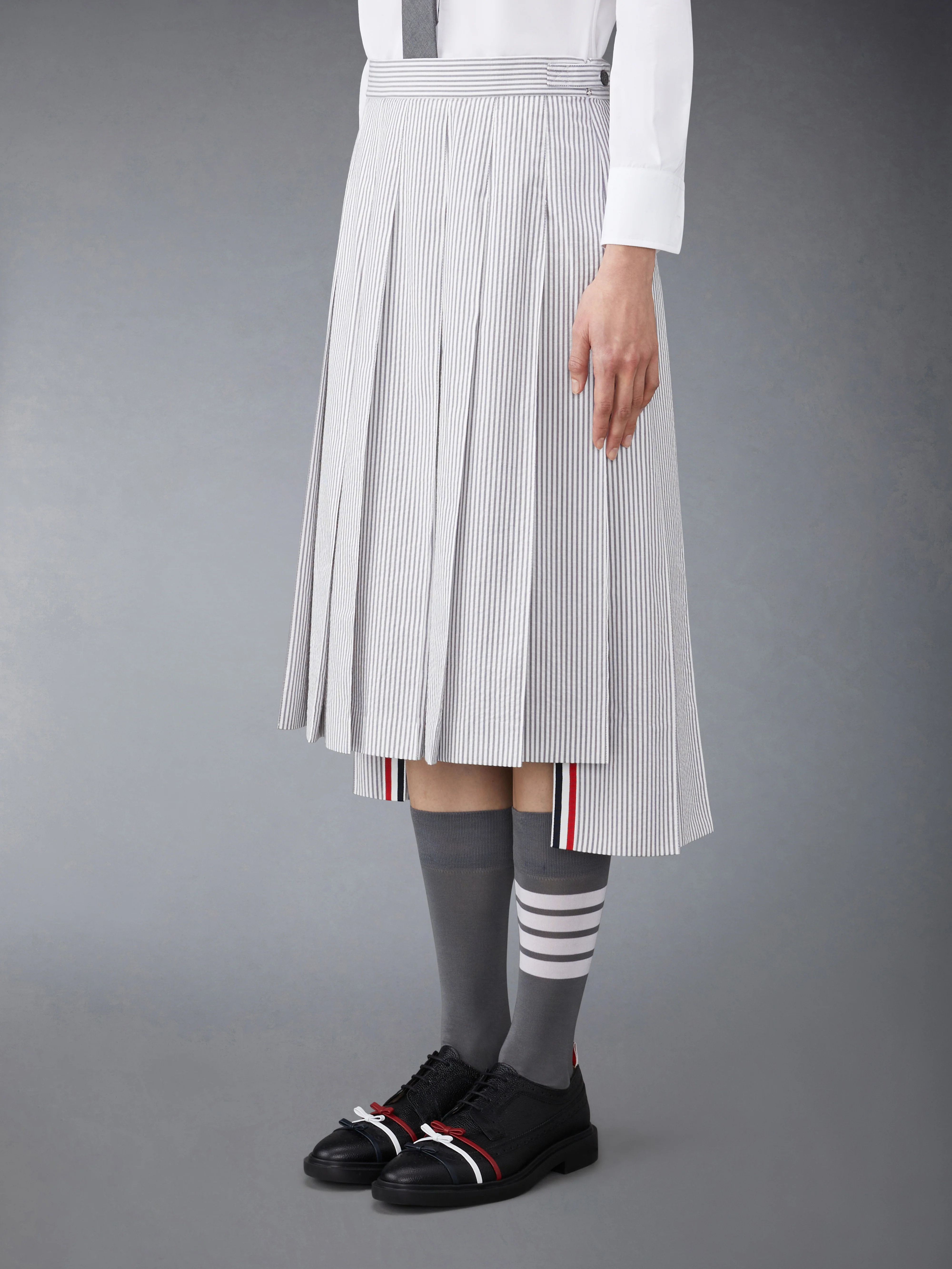 SEERSUCKER PLEATED SKIRT - Image 2