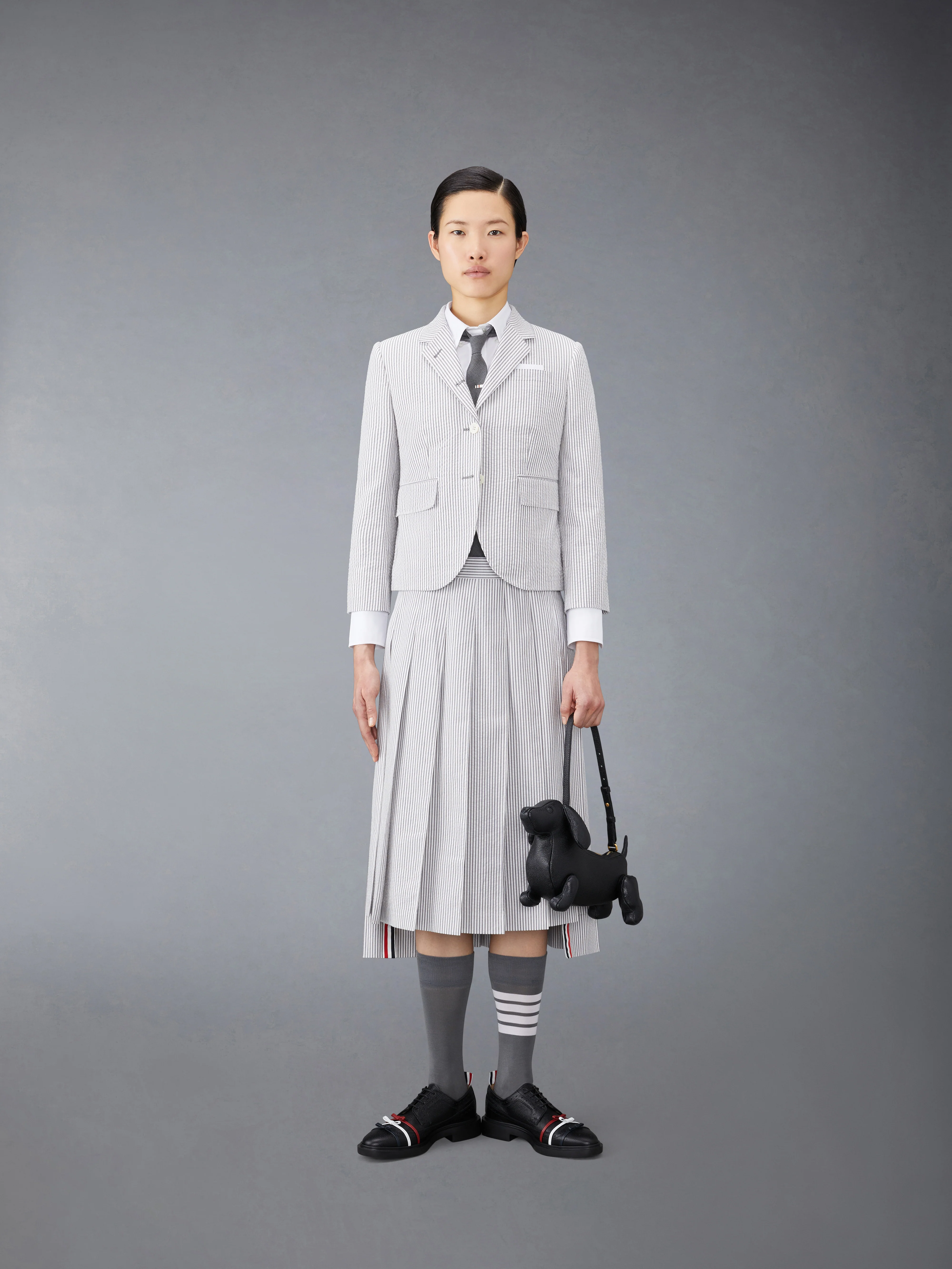 SEERSUCKER PLEATED SKIRT - Image 4