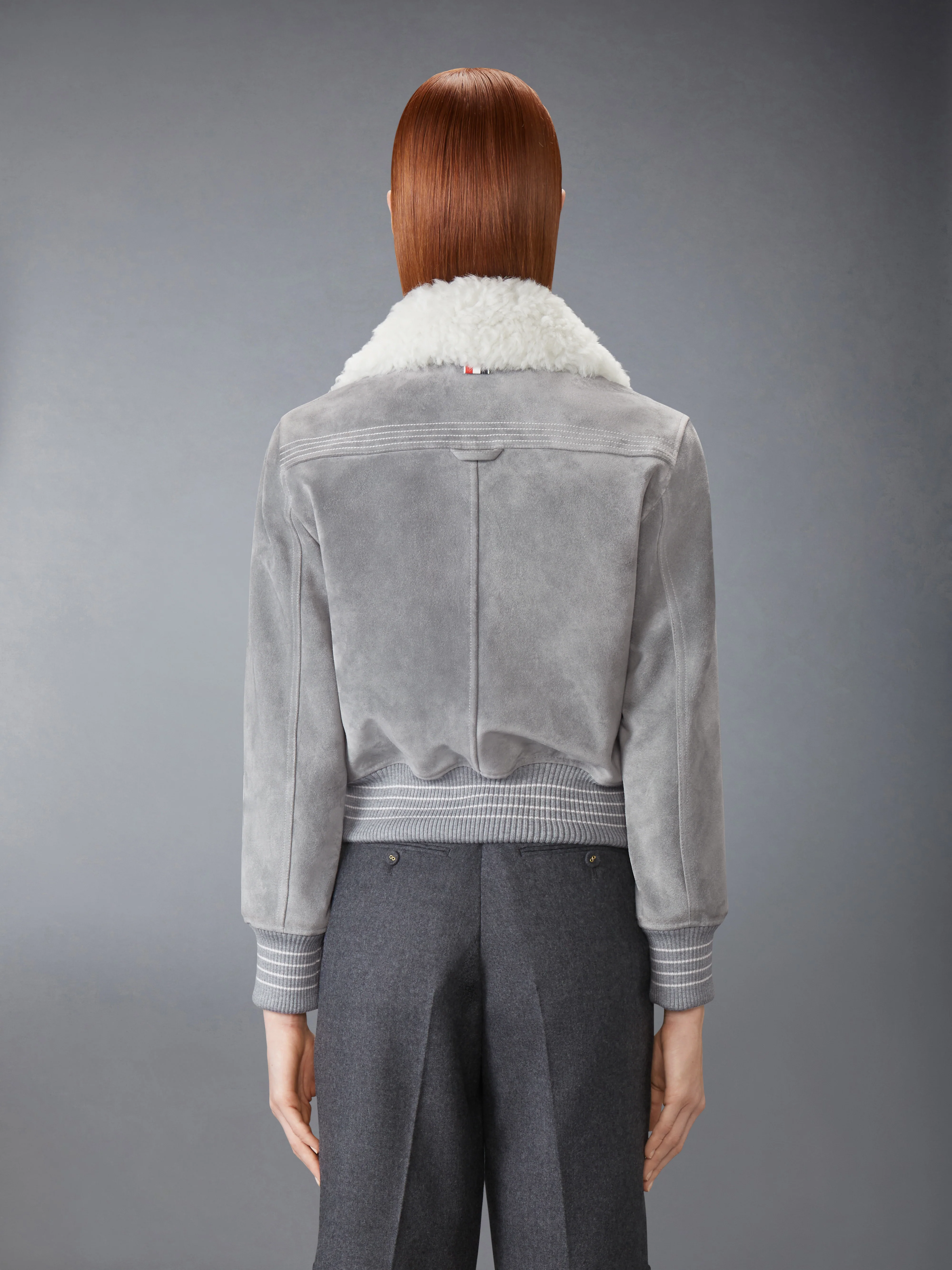 SHEARLING & SUEDE CROPPED FLIGHT JACKET - Image 2