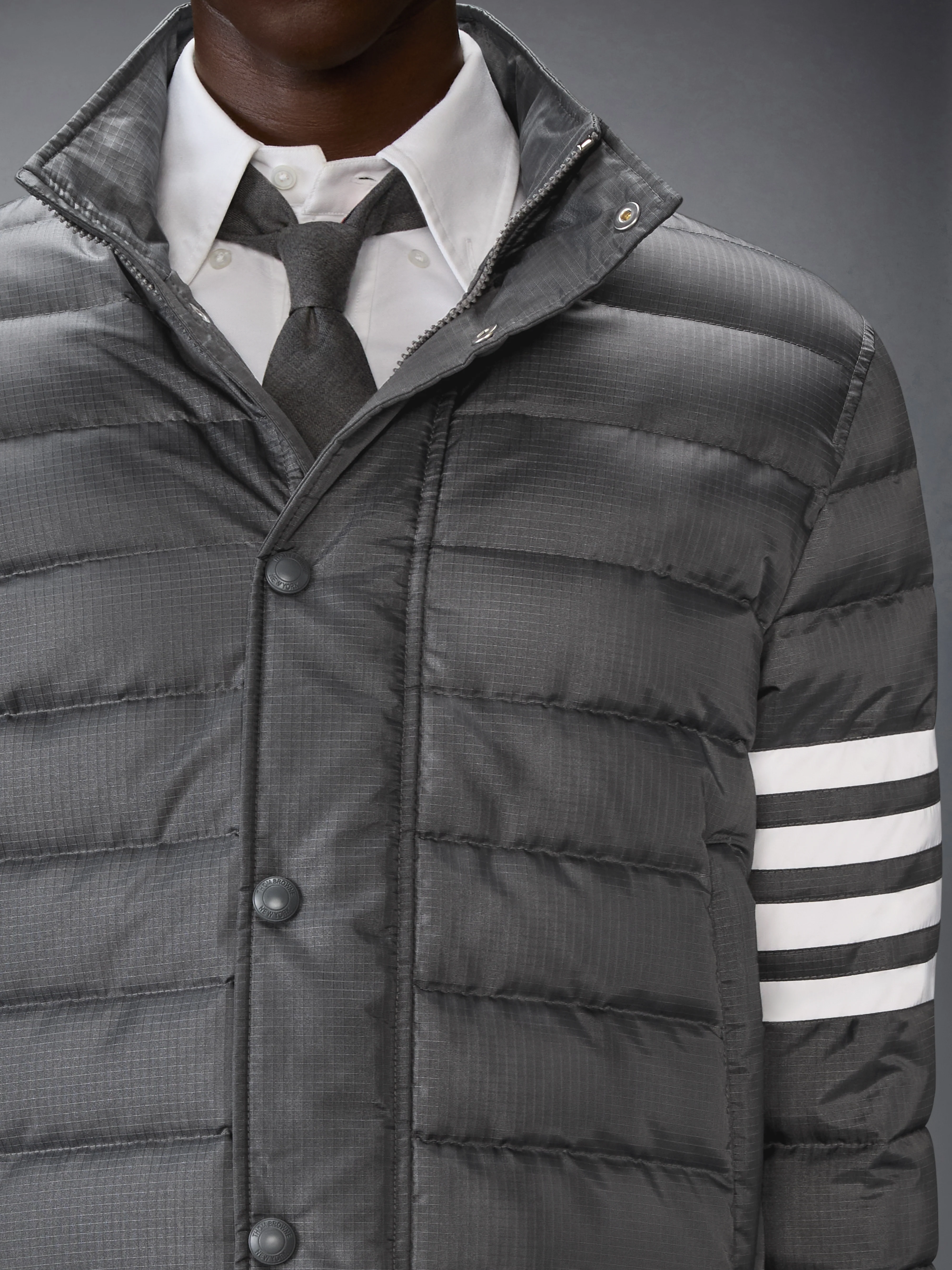 SHINY RIPSTOP LIGHTWEIGHT DOWN FILLED 4-BAR JACKET - Image 5