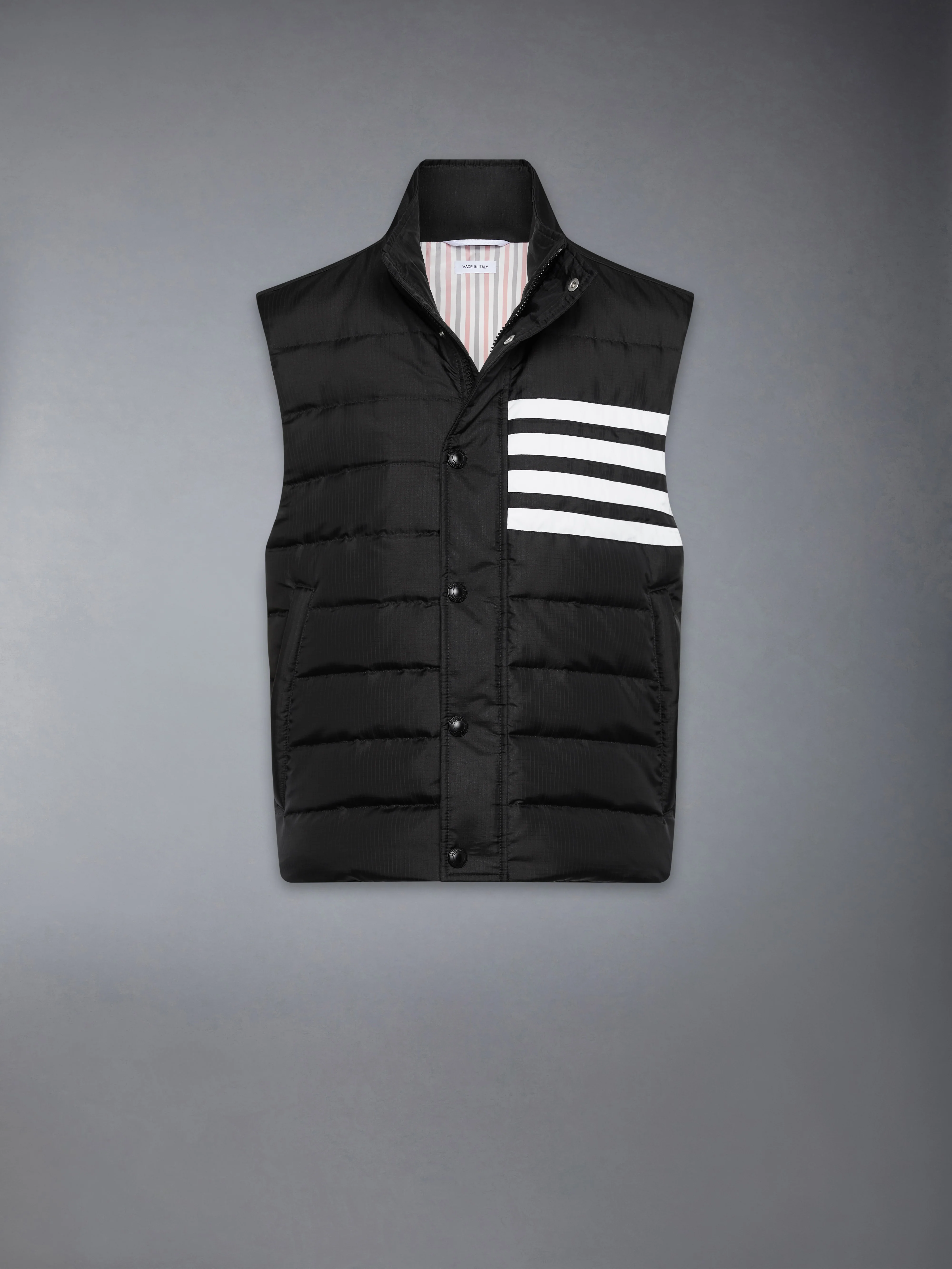 SHINY RIPSTOP LIGHTWEIGHT DOWN FILLED 4-BAR VEST - Image 7