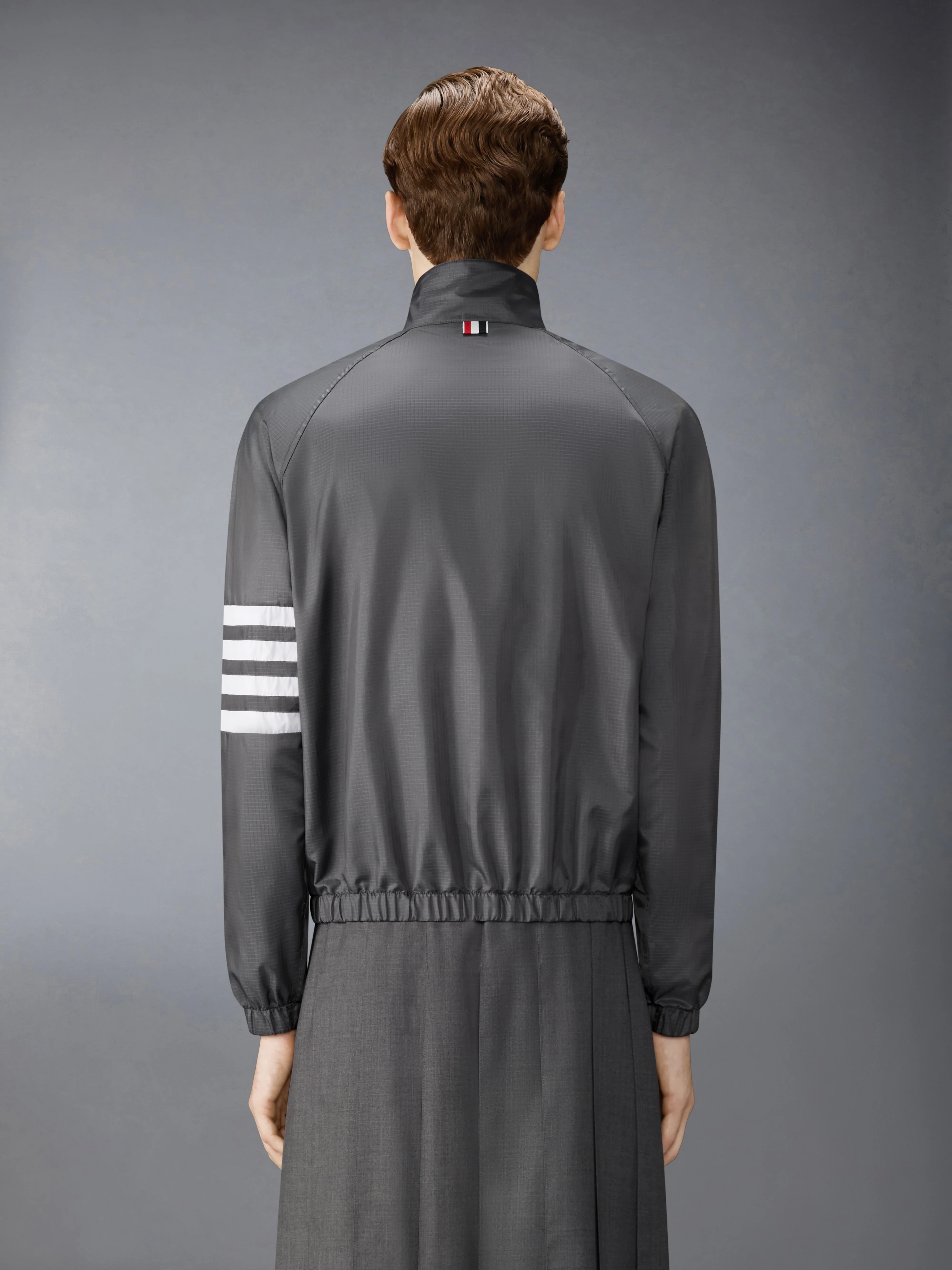 SHINY RIPSTOP RAGLAN 4-BAR TRACK JACKET - Image 3