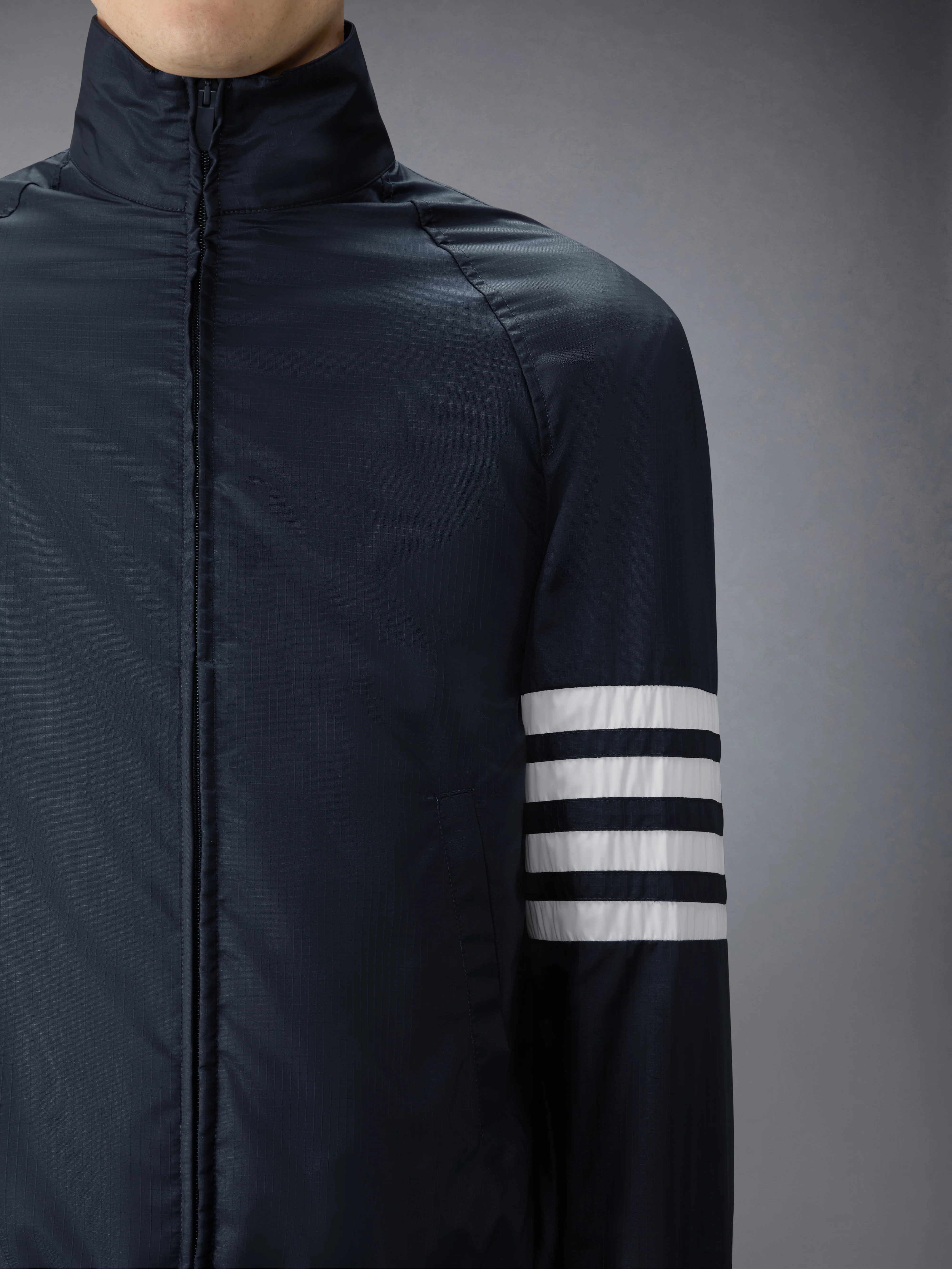 SHINY RIPSTOP RAGLAN 4-BAR TRACK JACKET - Image 7